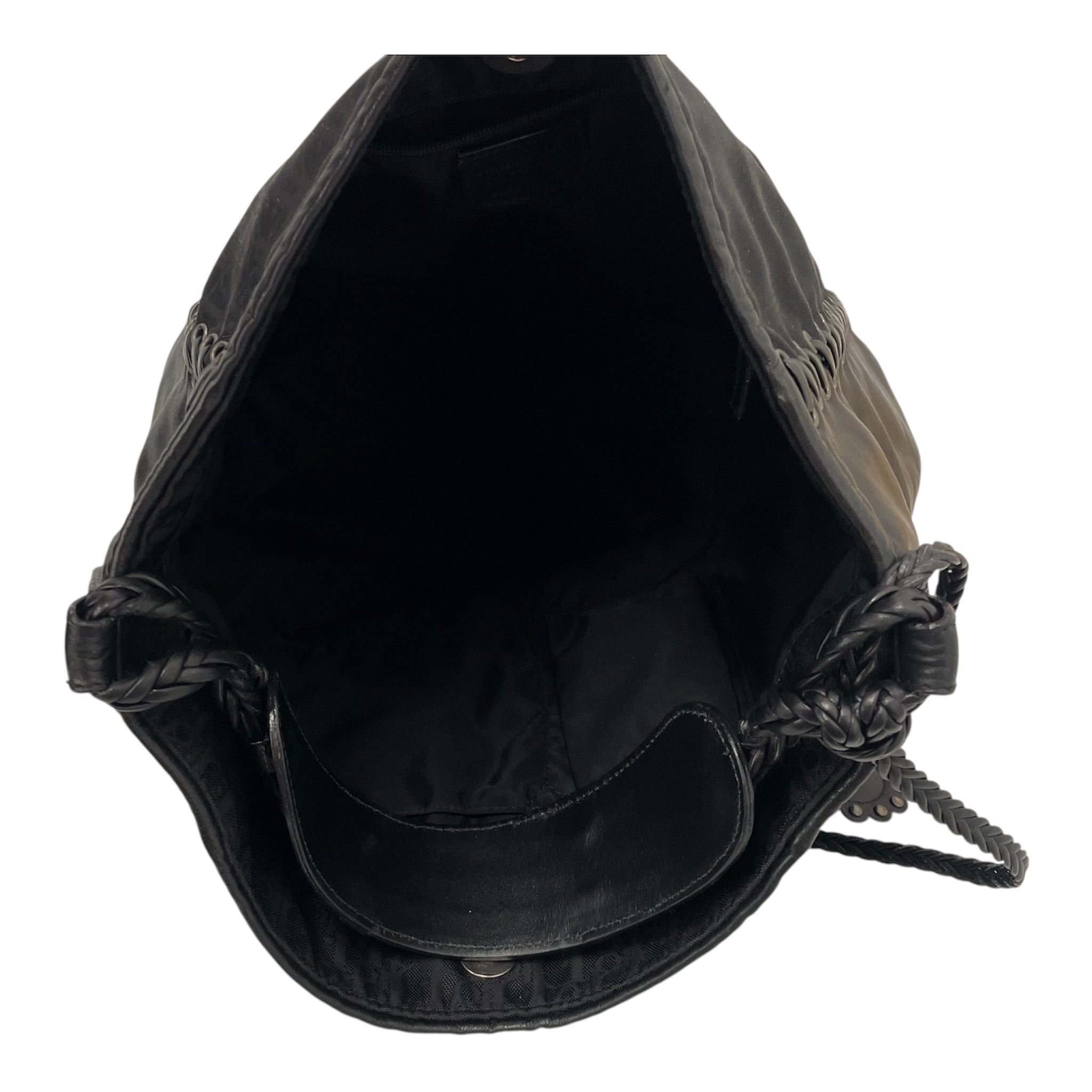 Christian Dior/Hand Bag/Cotton/BLK/HOBO BAG view 4