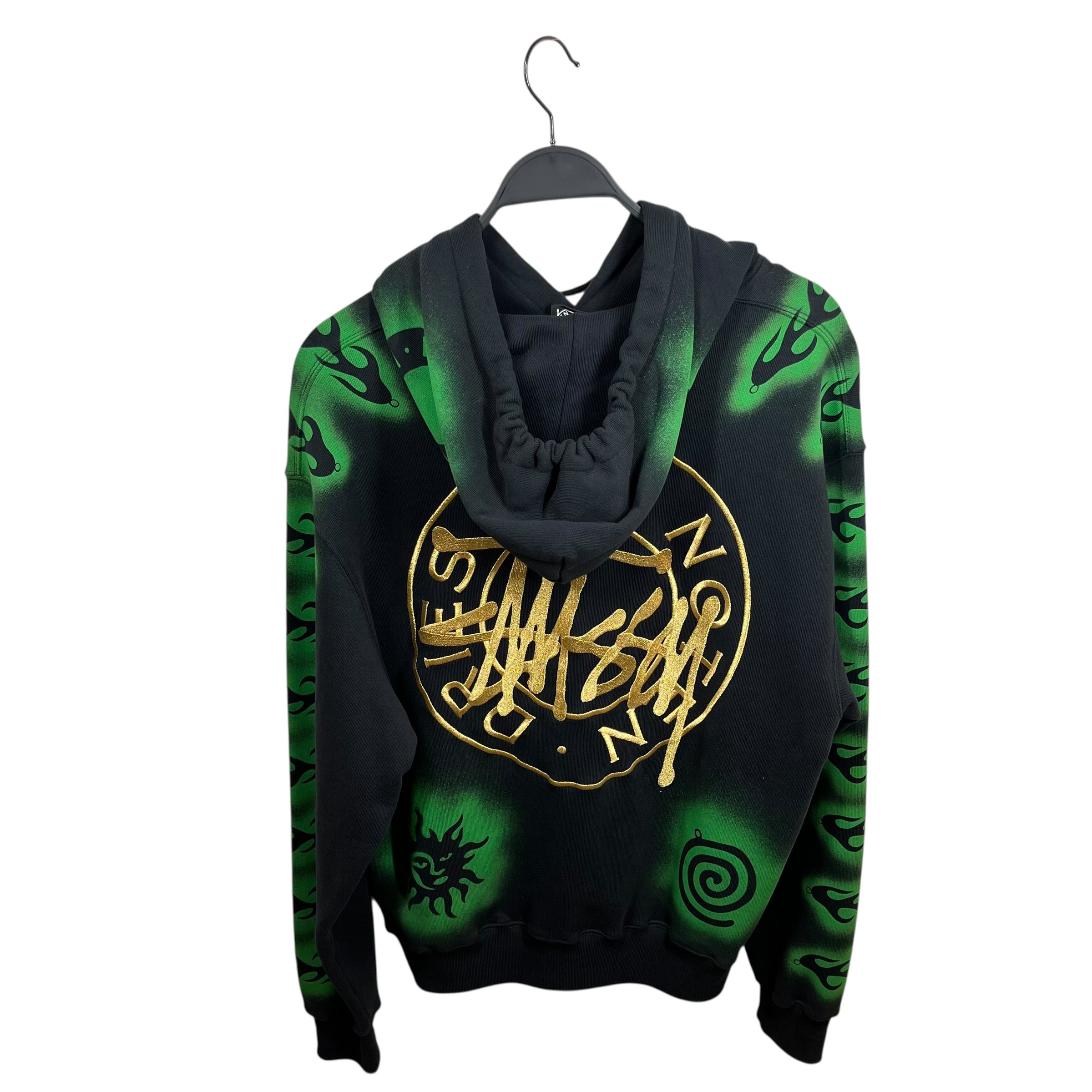 STUSSY/DRIES VAN NOTEN/Hoodie/M/Cotton/BLK/Embroidered Hoodie view 2