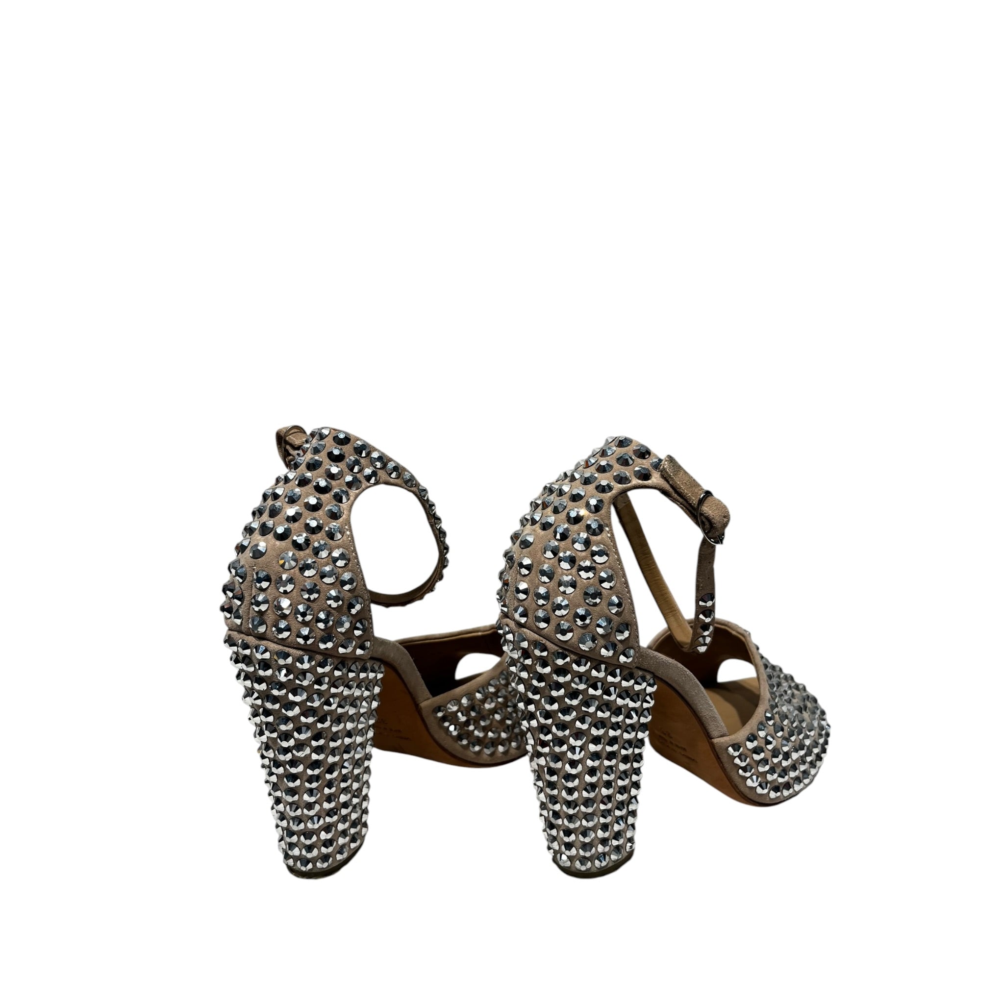 GIUSEPPE ZANOTTI DESIGN/Heels/EU 38/Iridescent/Suede/BEG/embellished view 4