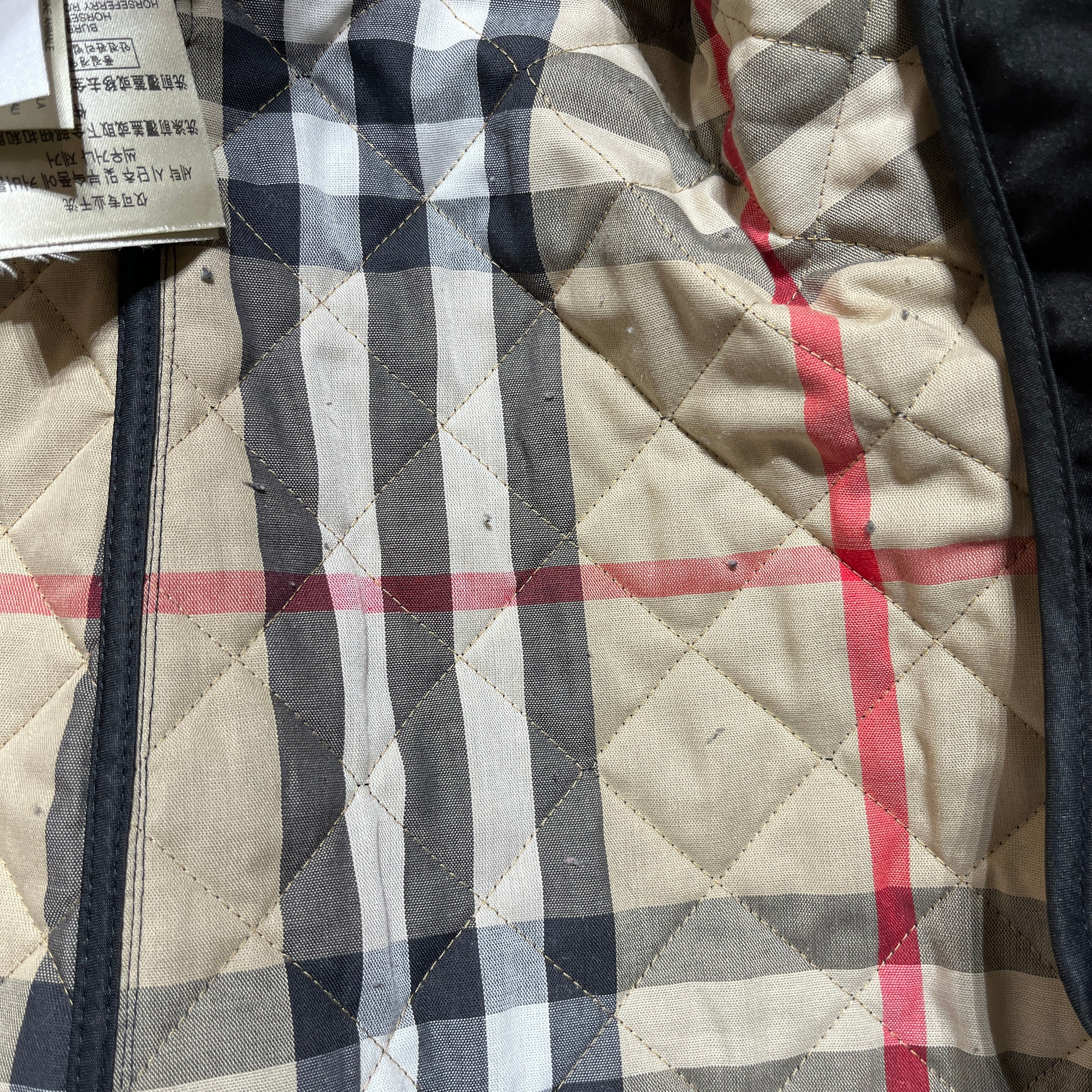 BURBERRY BRIT/Quilted Jkt/L/Nylon/BLK/Single Breasted/burberry check interior view 8