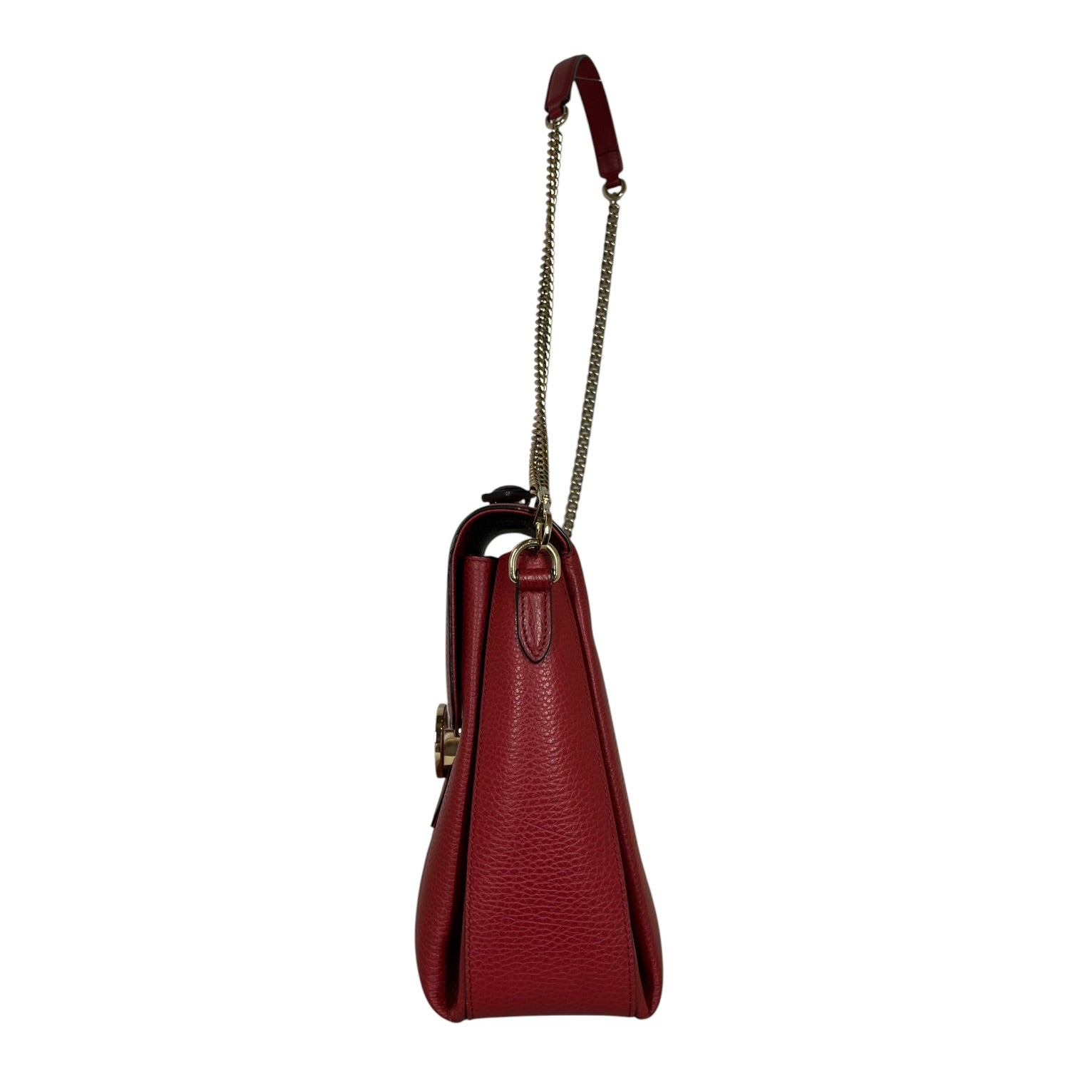 GUCCI/Hand Bag/Leather/RED/Dollar Interlock GG Handbag view 3