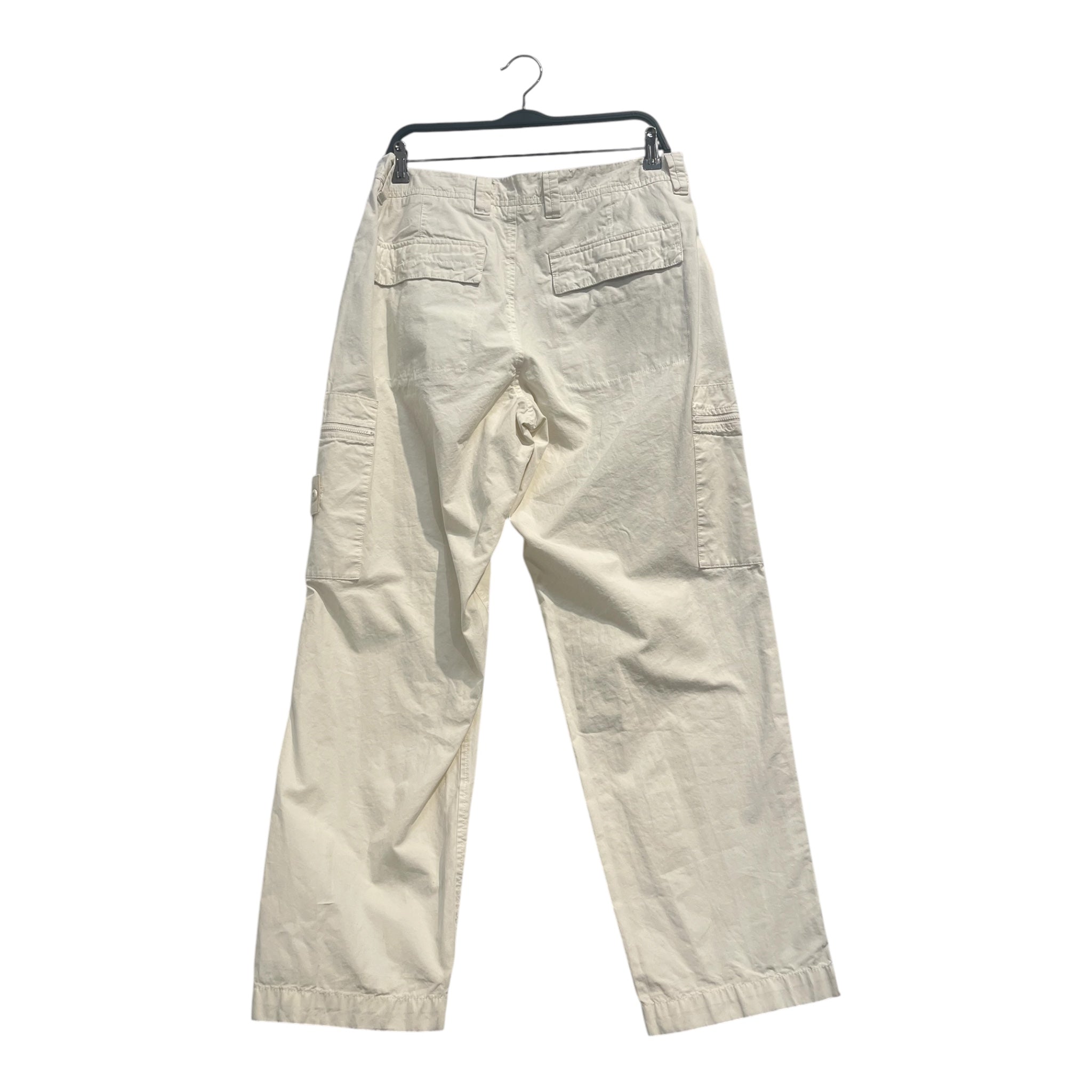 STONE ISLAND/Cargo Pants/33/Cotton/CRM/High-waisted/MONOTONAL view 2