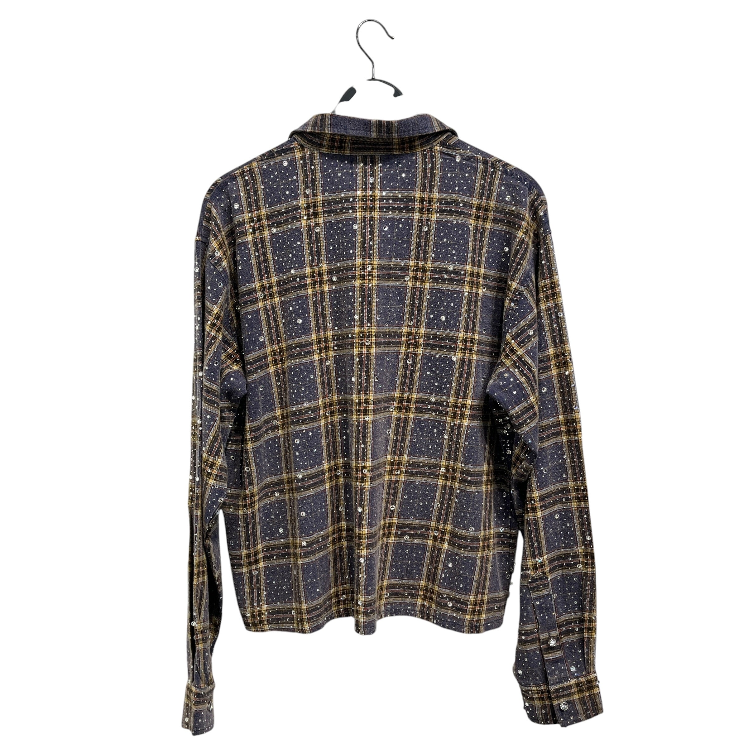 VALLEY/Flannel Shirt/M/Cotton/IDG/Plaid/rhiestone view 2