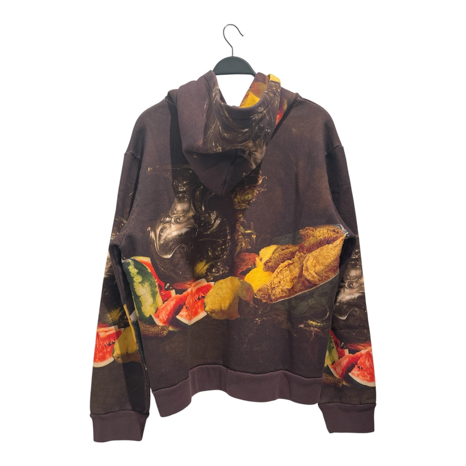 DENIM TEARS/Hoodie/XL/All Over Print/Cotton/BRW/Baroque still fruit pic AOP view 2