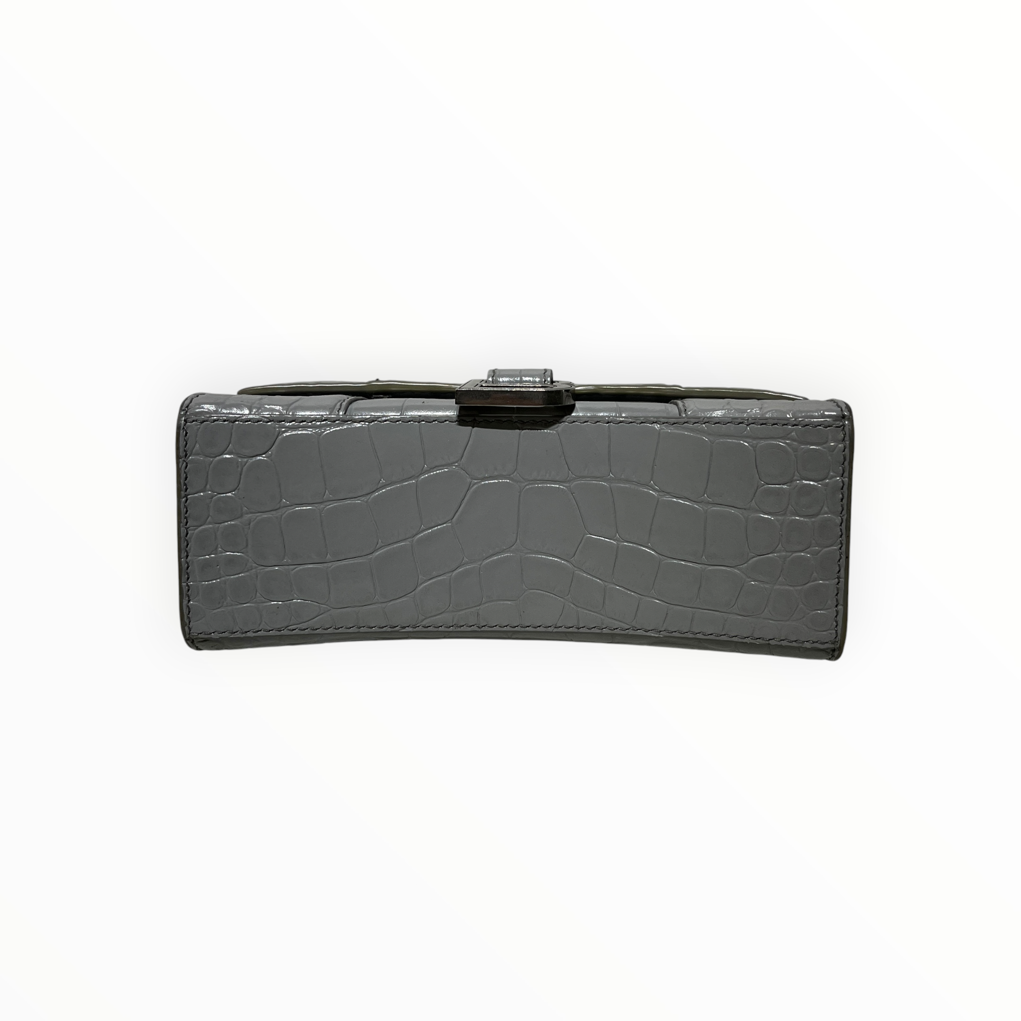 BALENCIAGA/Cross Body Bag/Animal Pattern/Leather/GRY/HOURGLASS MINI CROC view 5
