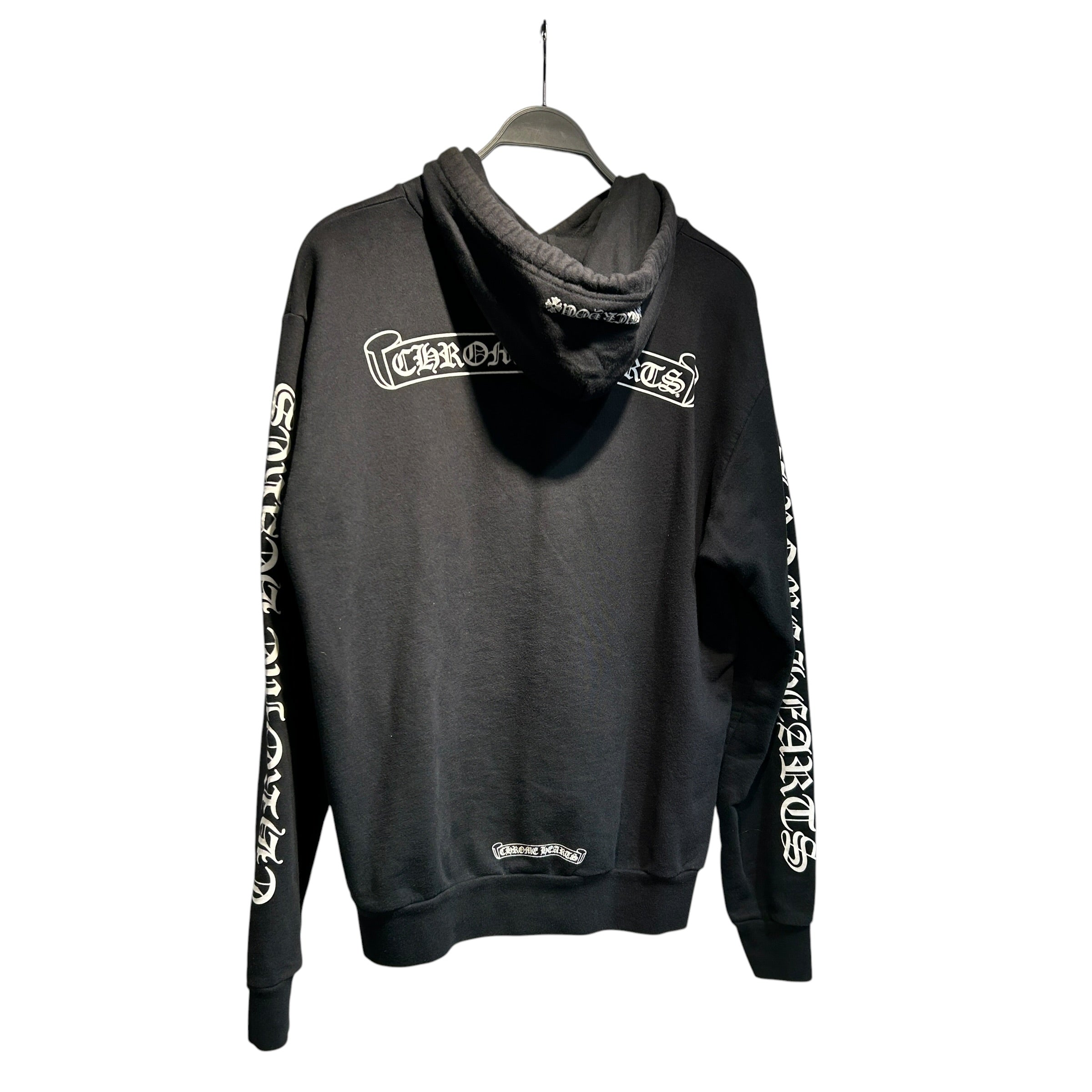CHROME HEARTS/Hoodie/M/Cotton/BLK/chrome sleeve hoodie view 2