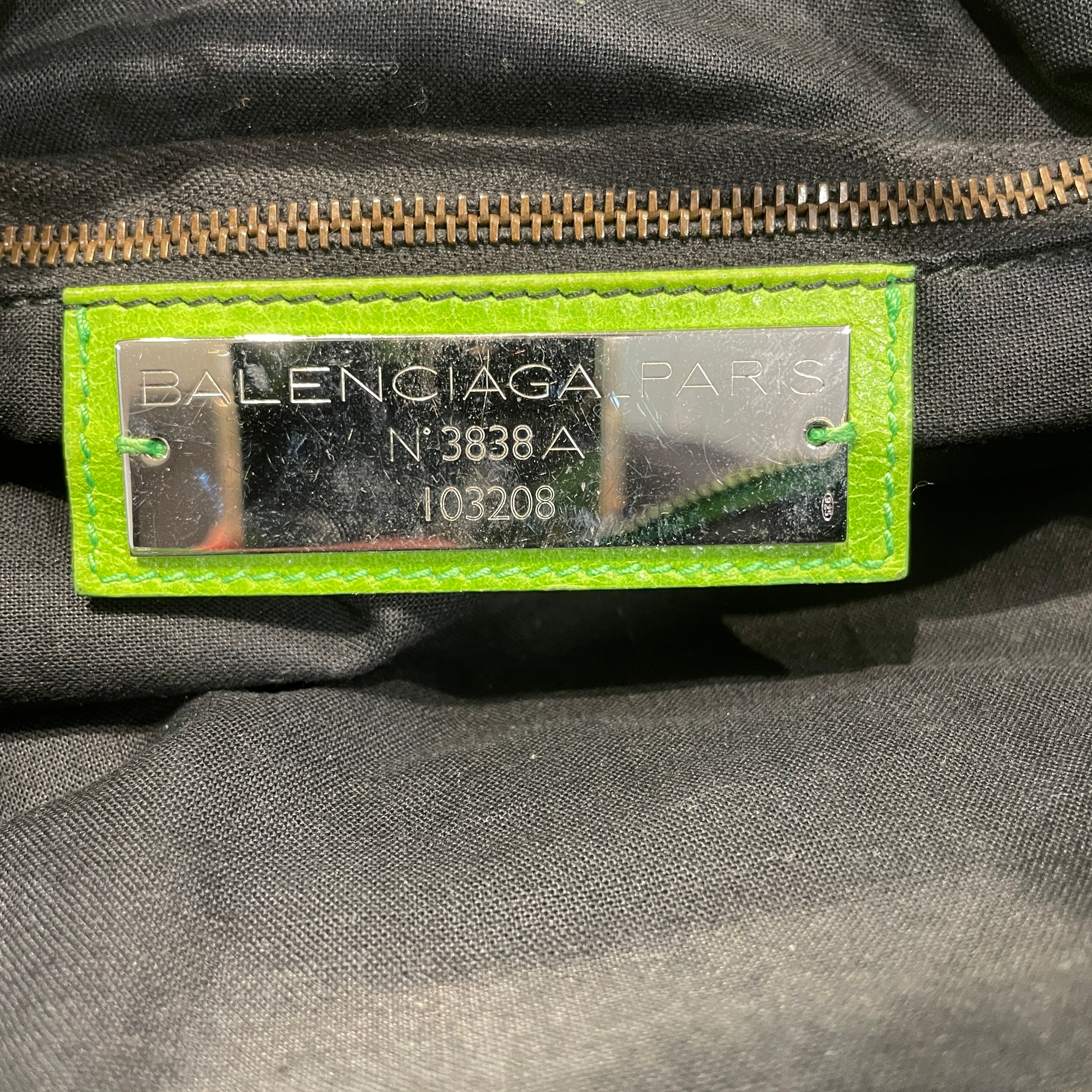BALENCIAGA/Bag/Leather/GRN/VTG 'APPLE GREEN' MOTO FIRST view 3