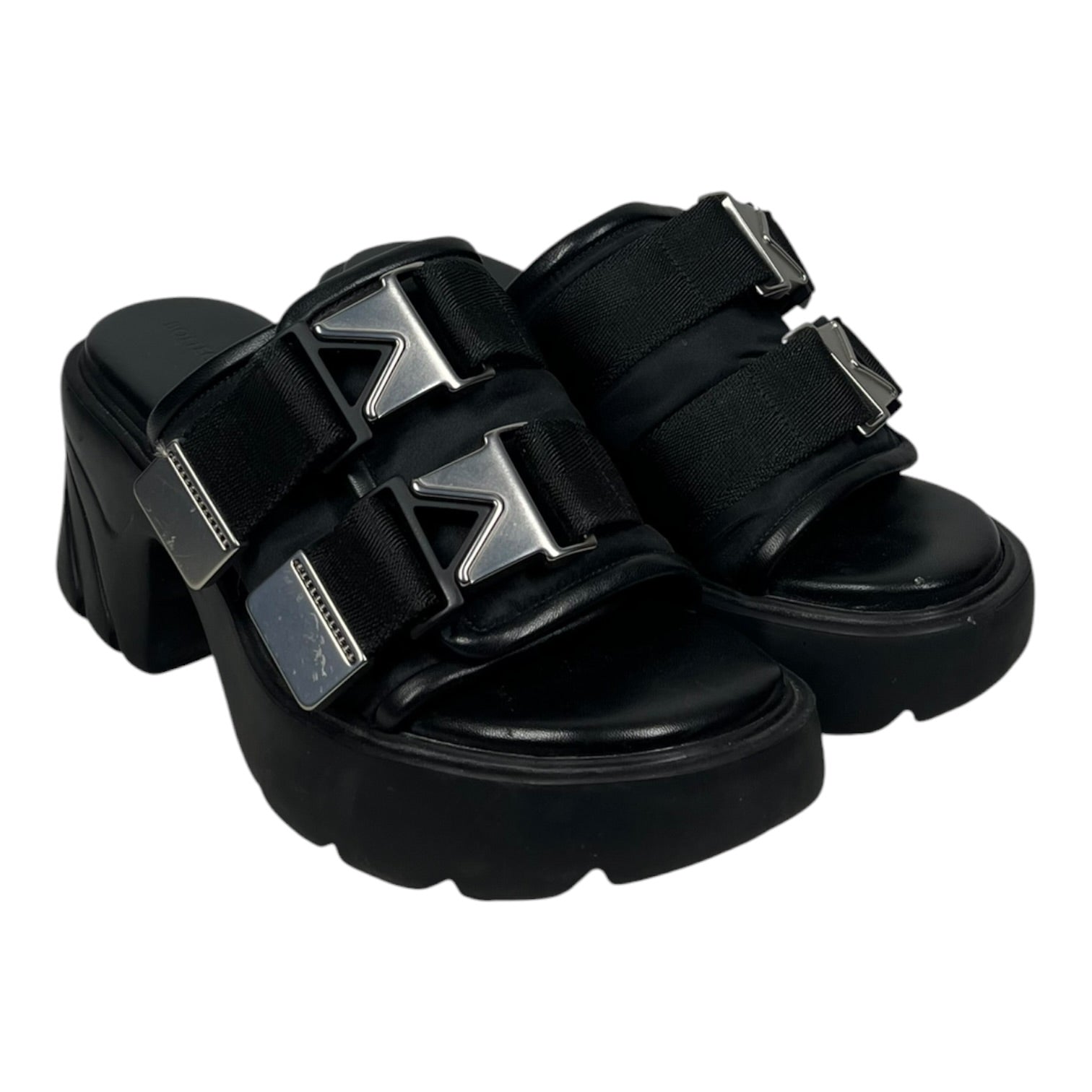 BOTTEGA VENETA/Sandals/EU 38/Leather/BLK/FLASH SANDALS view 1