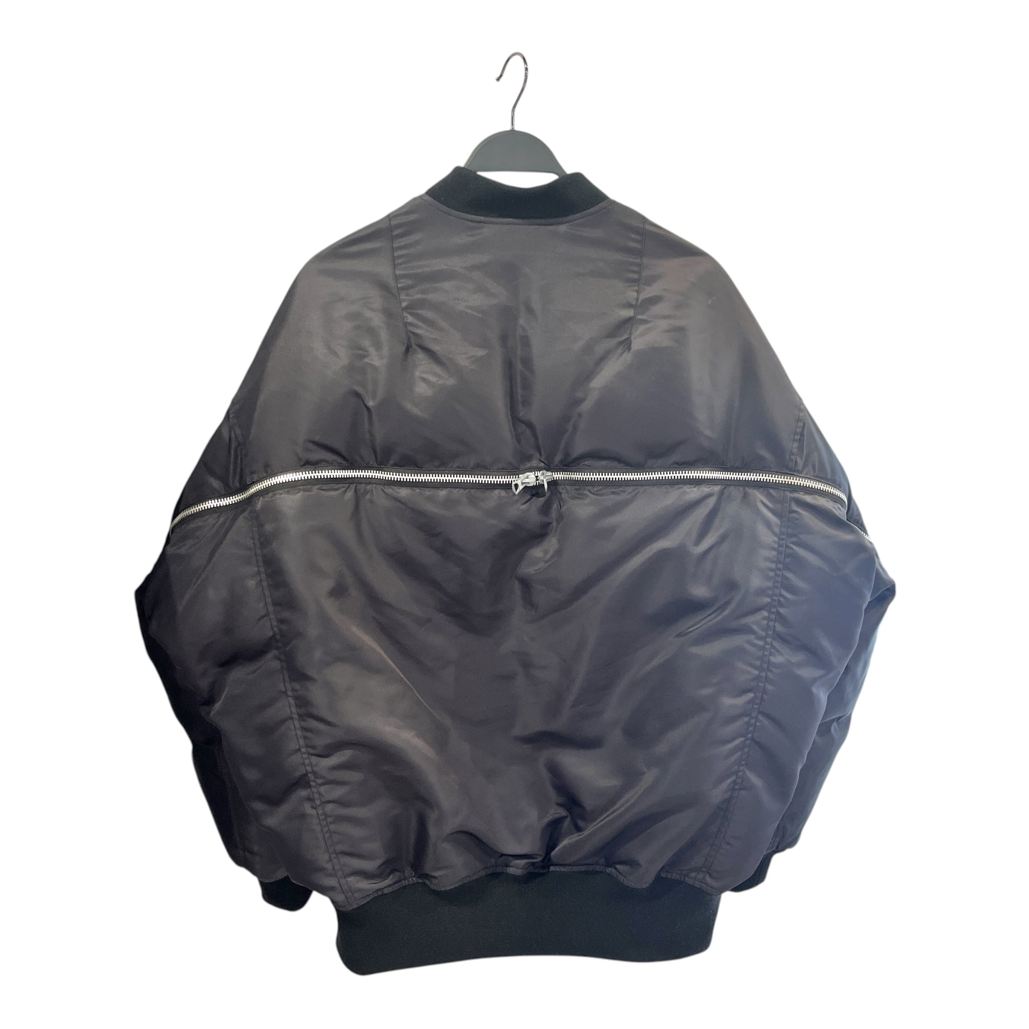 R13/Flight Jkt/M/Nylon/BLK/No Collar/ZIP OUT DOWN BOMBER view 2