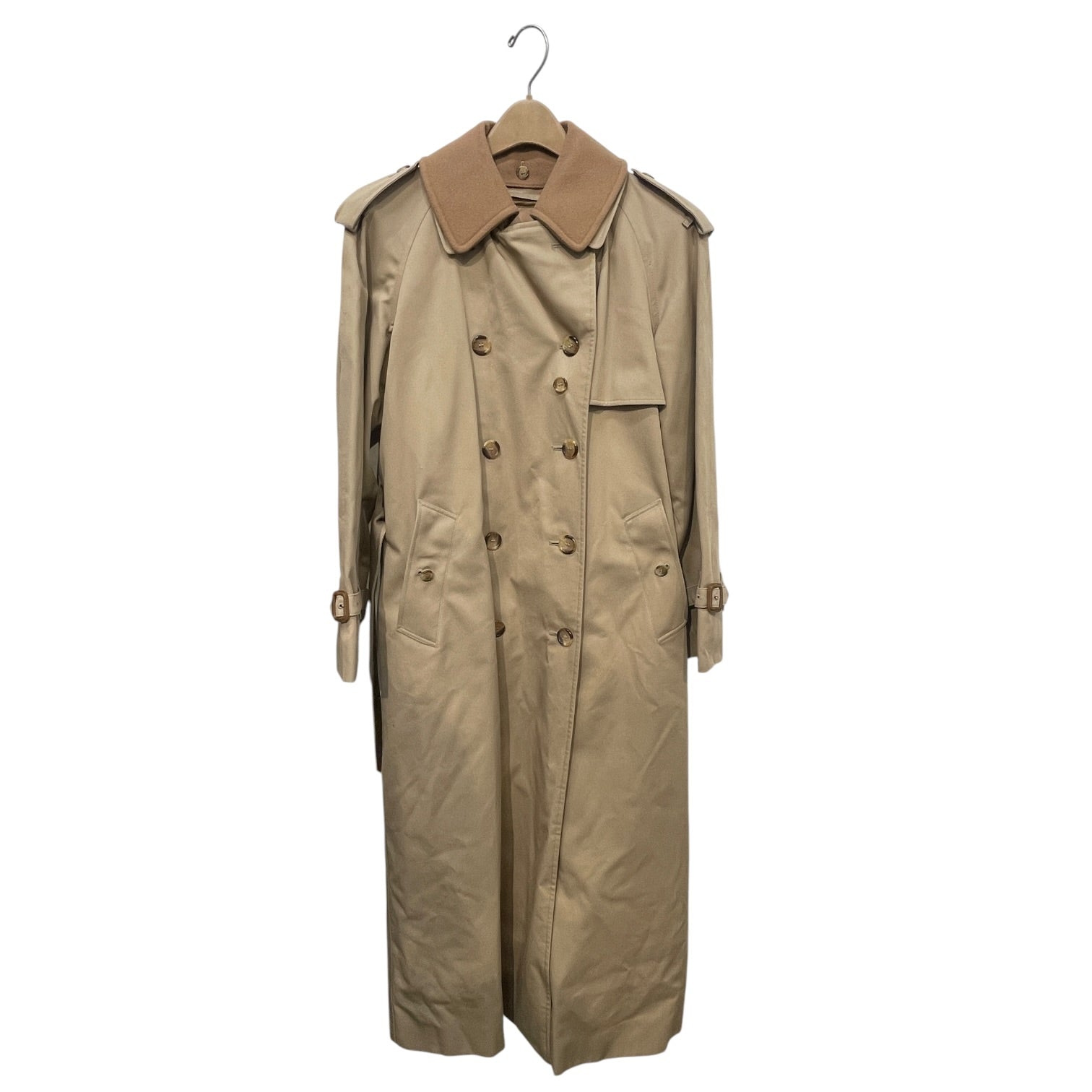 BURBERRY LONDON/Trench Coat/Wool/BEG/Double Check Layer view 1