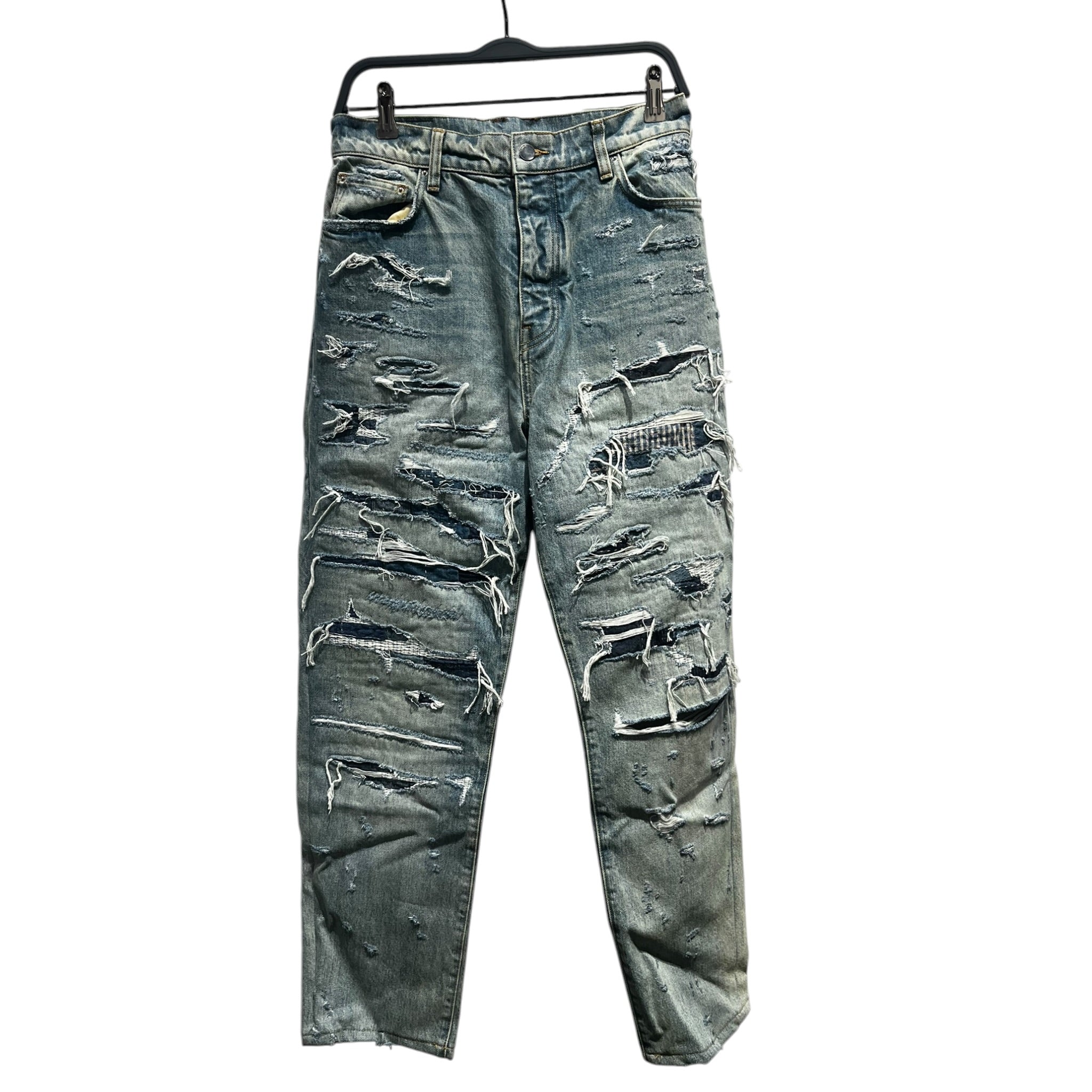 AMIRI/Bottoms/34/Cotton/BLU/PATCHES THROUGHOUT view 1
