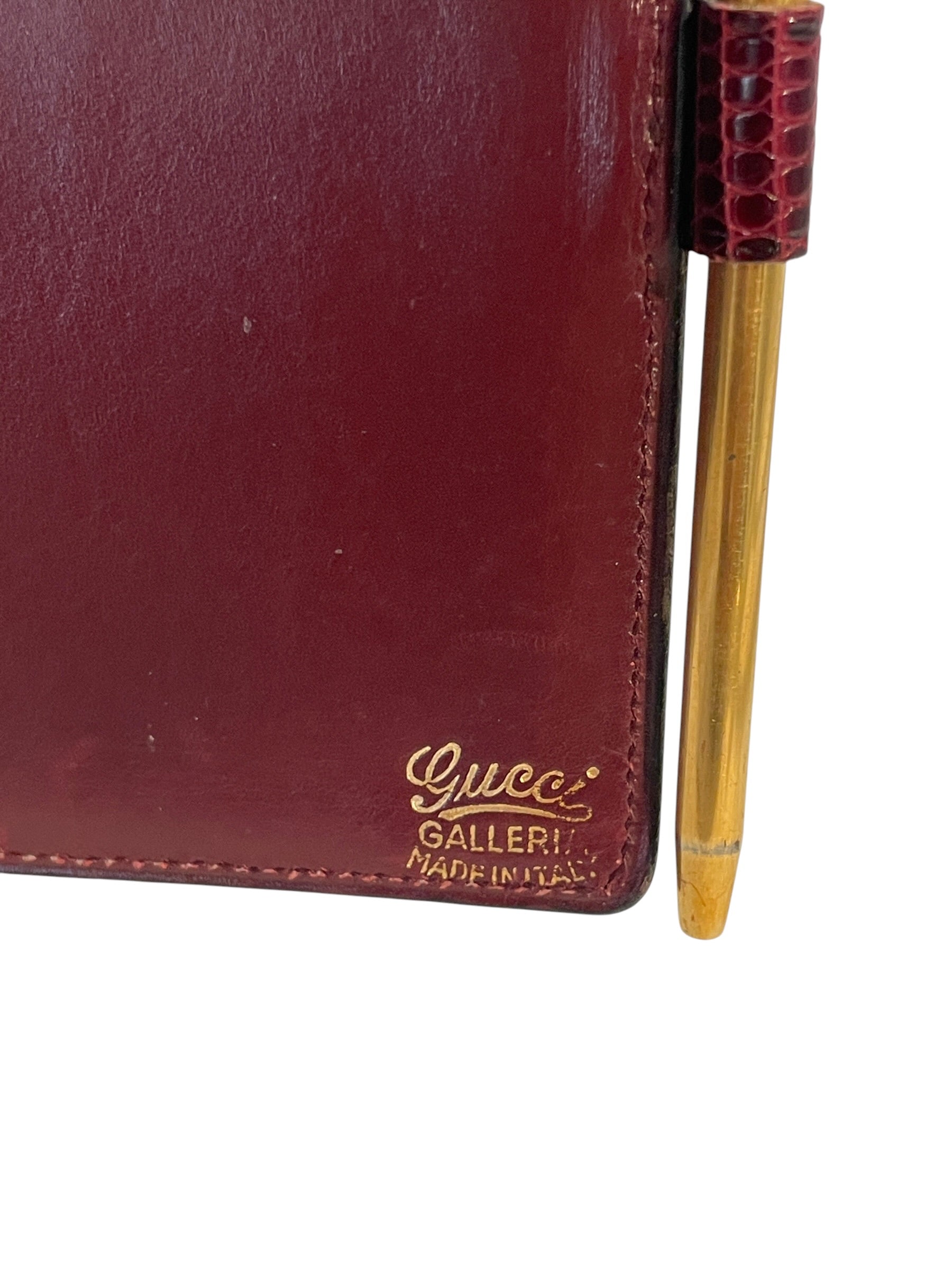 GUCCI/Planner Cover/Leather/BRW/L's/Gold Pen Lock view 4