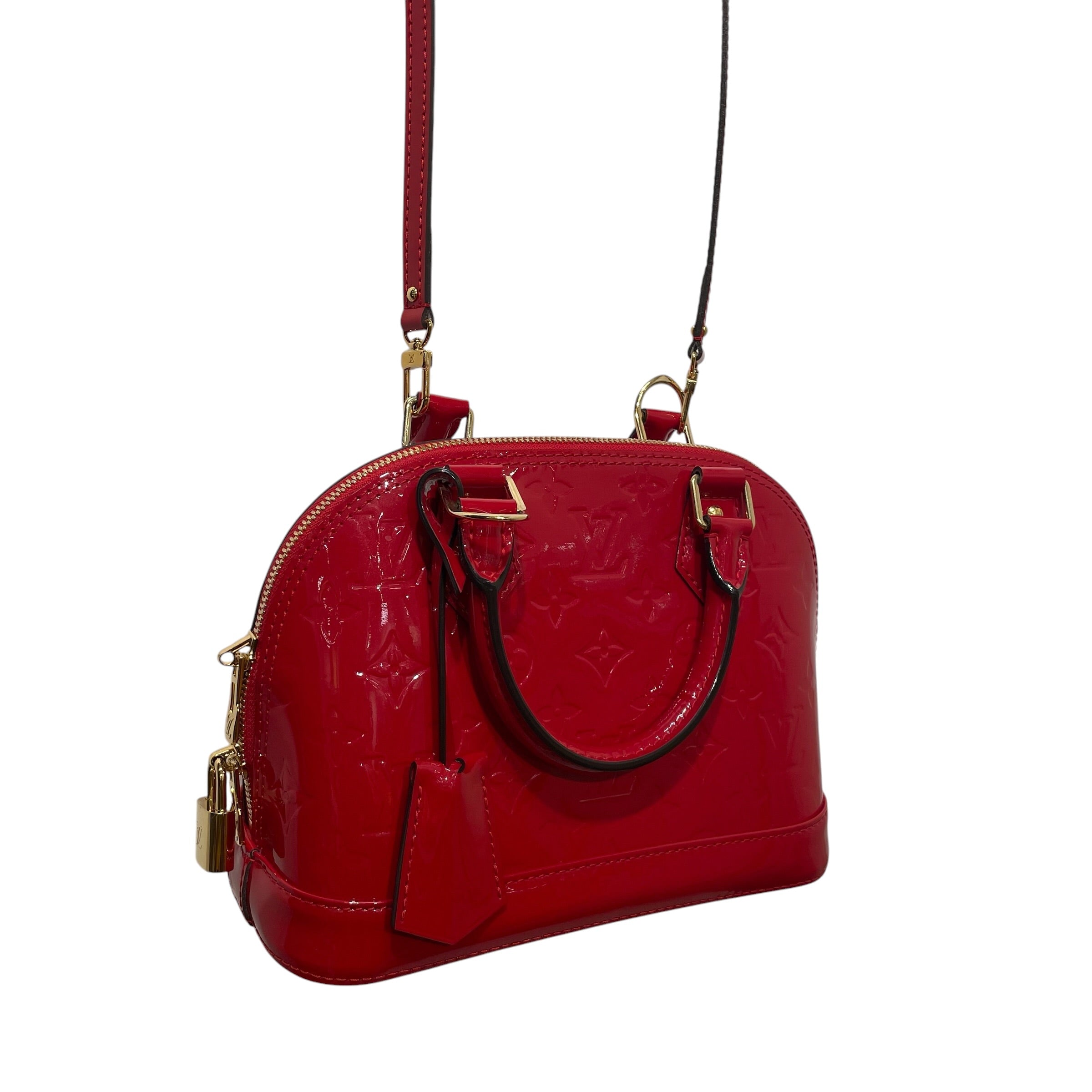 LOUIS VUITTON/Clutch Bag/Monogram/RED/RED VERNIS ALMA view 8