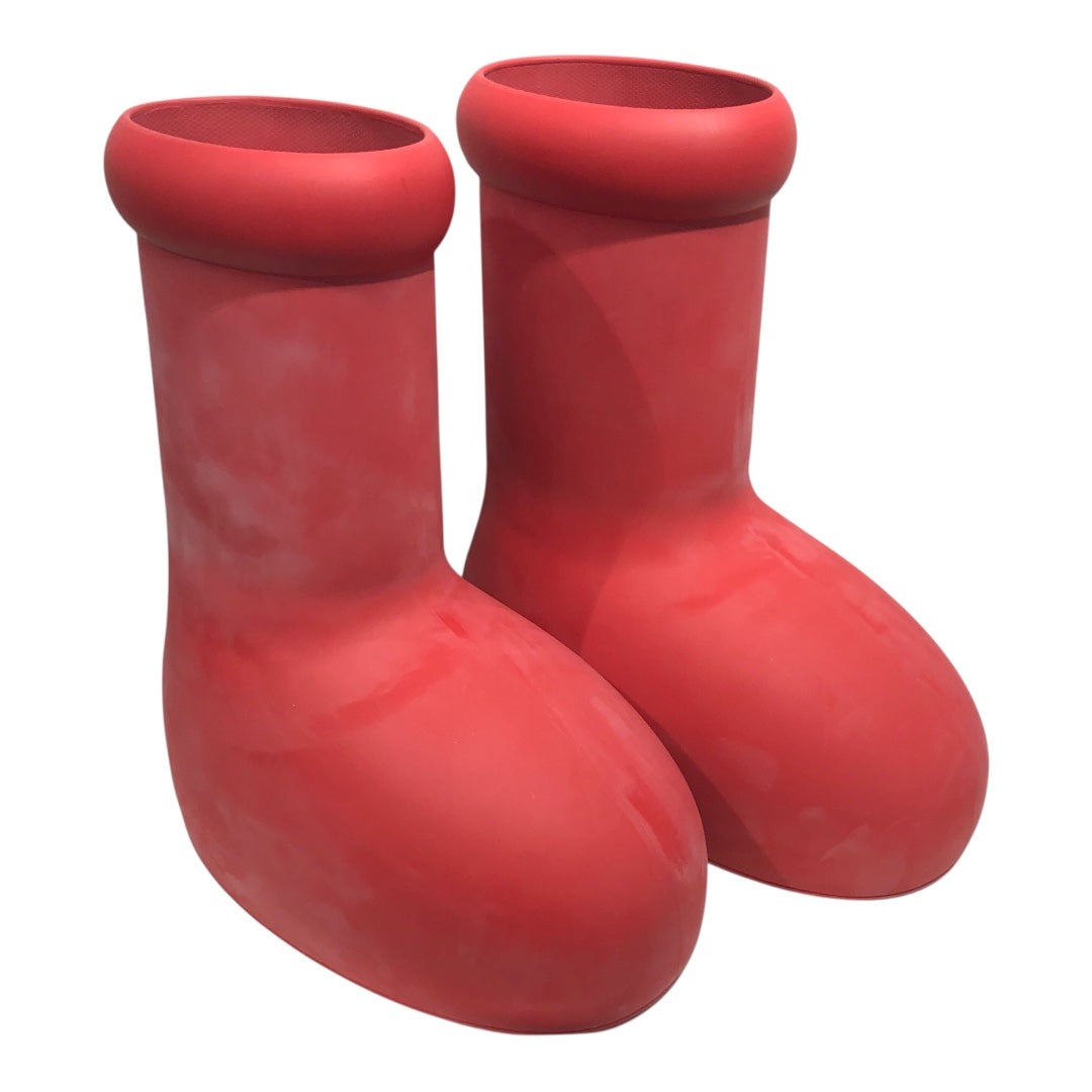 MSCHF/Shoes/US 13/Polyester/RED/U-Tip/MSCHF big red boots view 1