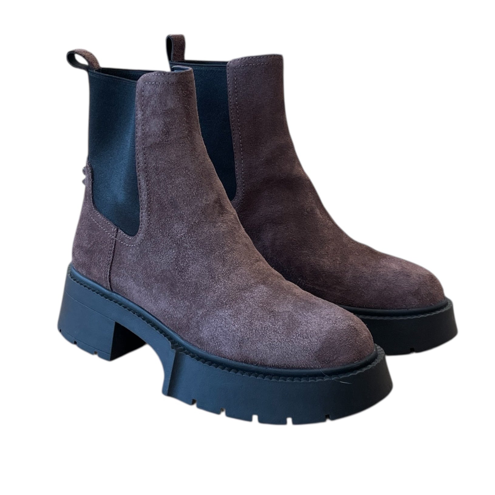 COACH/Chelsea Boots/US 8.5/Suede/BRD/8 Hole/ view 1