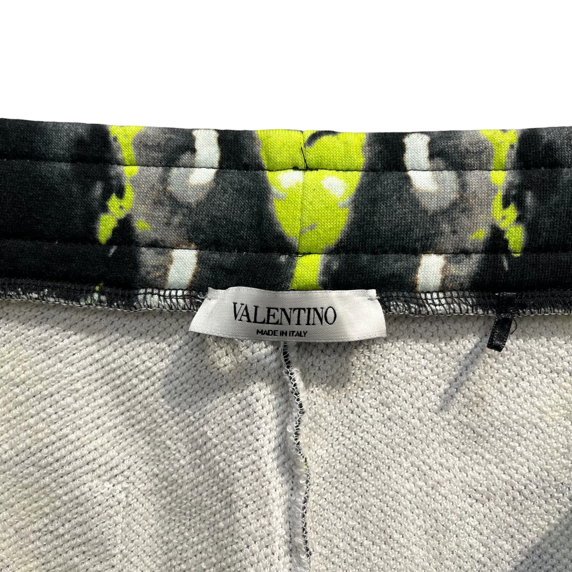 VALENTINO/Shorts/S/Cotton/BLK/Joggers/All Over Print/TIE DYE-NEON GRN ACCENTS view 4