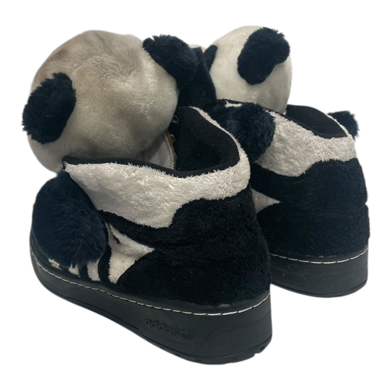 JEREMY SCOTT/adidas/Hi-Sneakers/US 10/Stripe/Cotton/BLK/PANDA BEAR