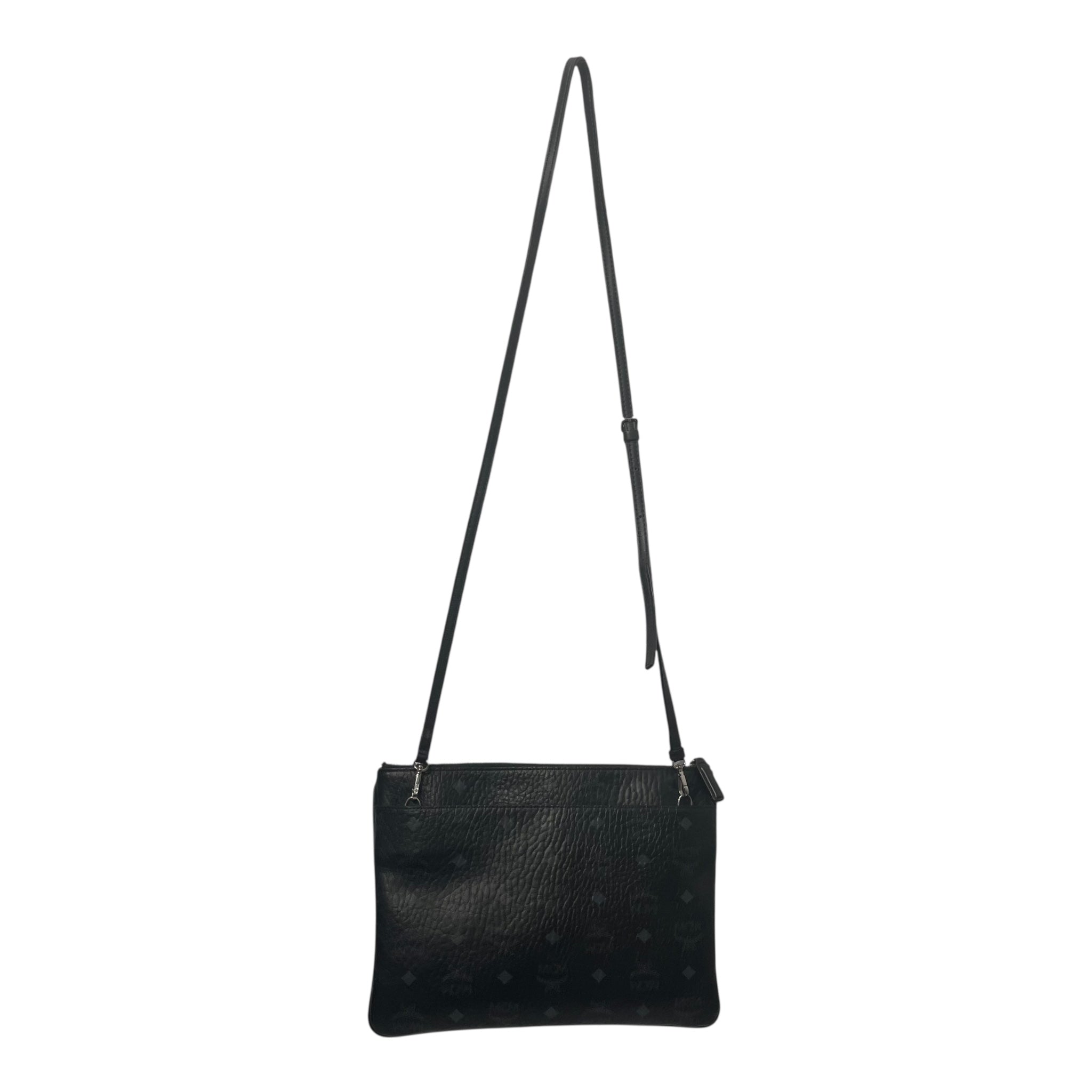 MCM/Cross Body Bag/Monogram/Leather/BLK/POUCH/VISETOS view 1