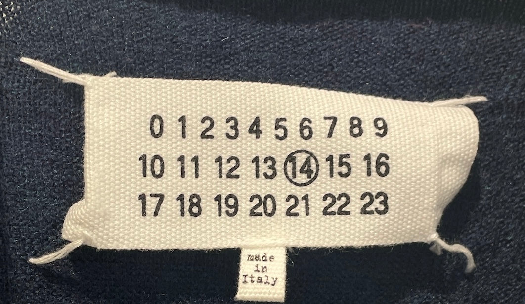 Maison Margiela/Sweater/1/Wool/NVY/LINE 14 RIBBED COLLAR view 3