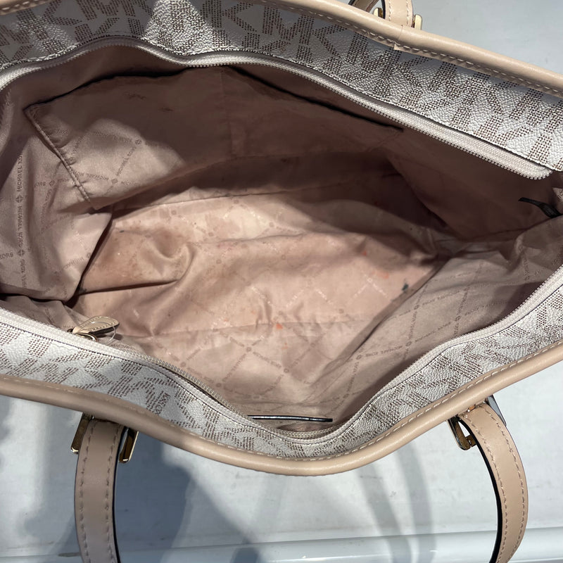 MICHAEL KORS/Tote Bag/Monogram/Leather/WHT/