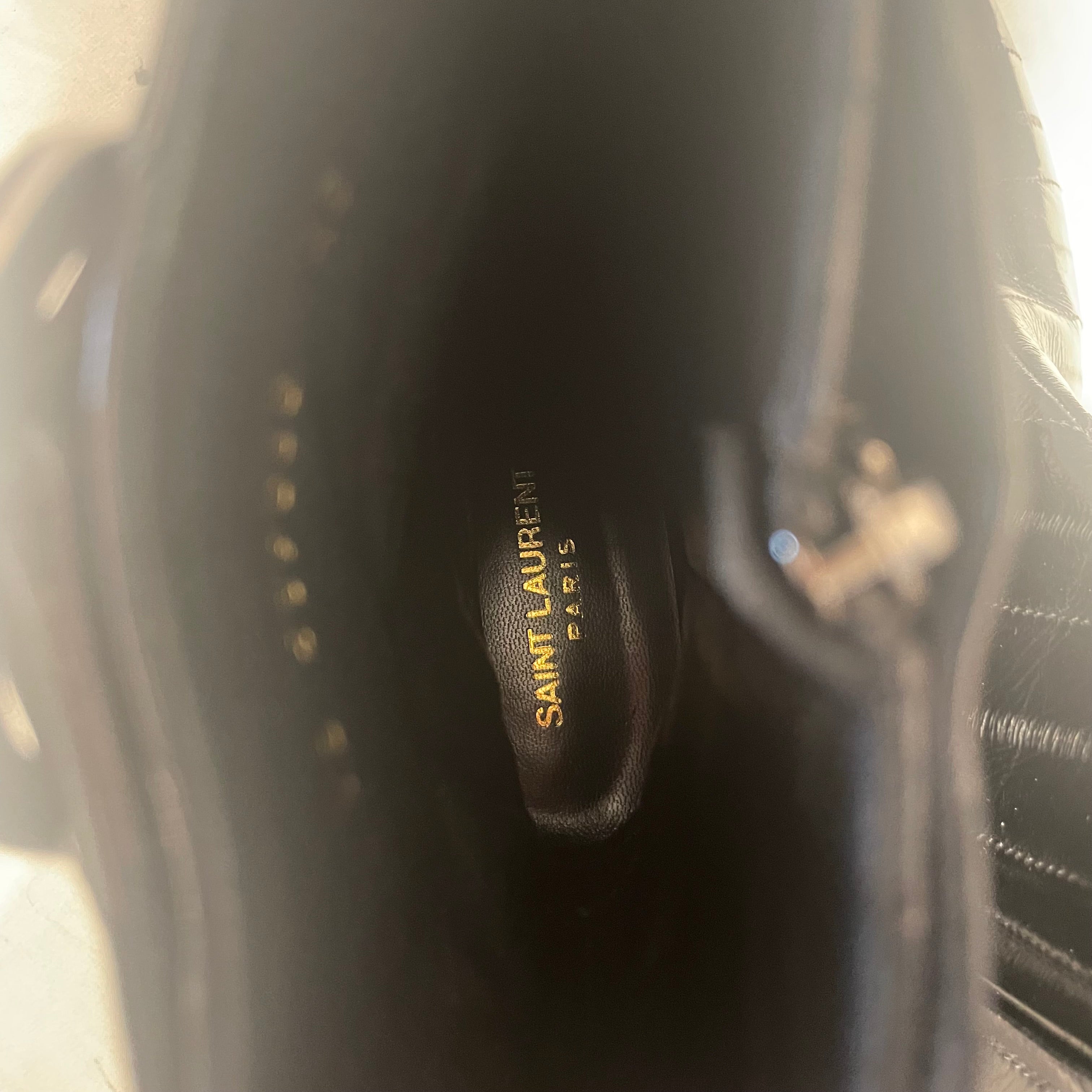 SAINT LAURENT/Boots/EU 42/Leather/BLK/Shiny Eel Joplin Bootie view 3