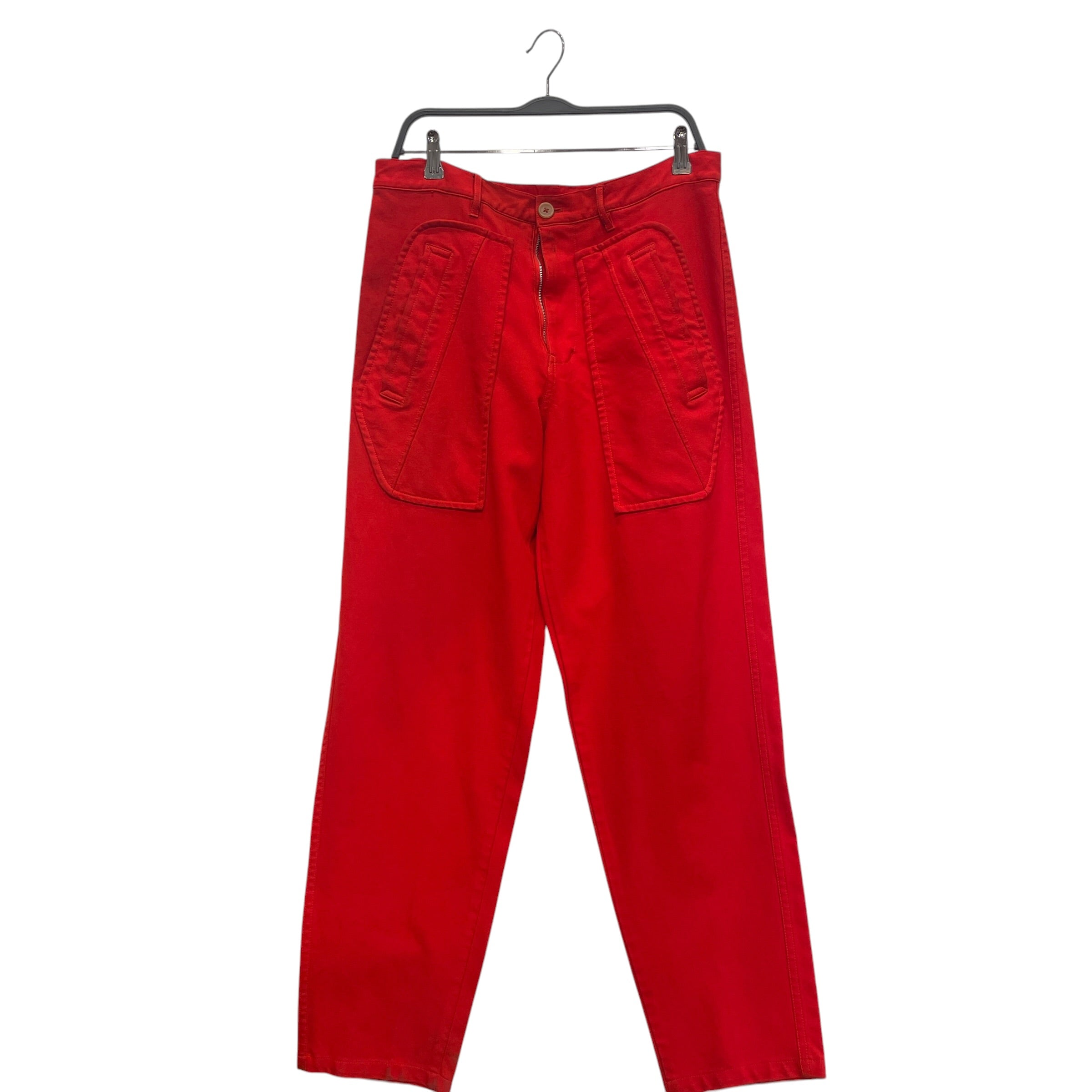 COMME des GARCONS SHIRT/Straight Pants/M/Polyester/RED/FRONT POCKET OVERLAY view 1