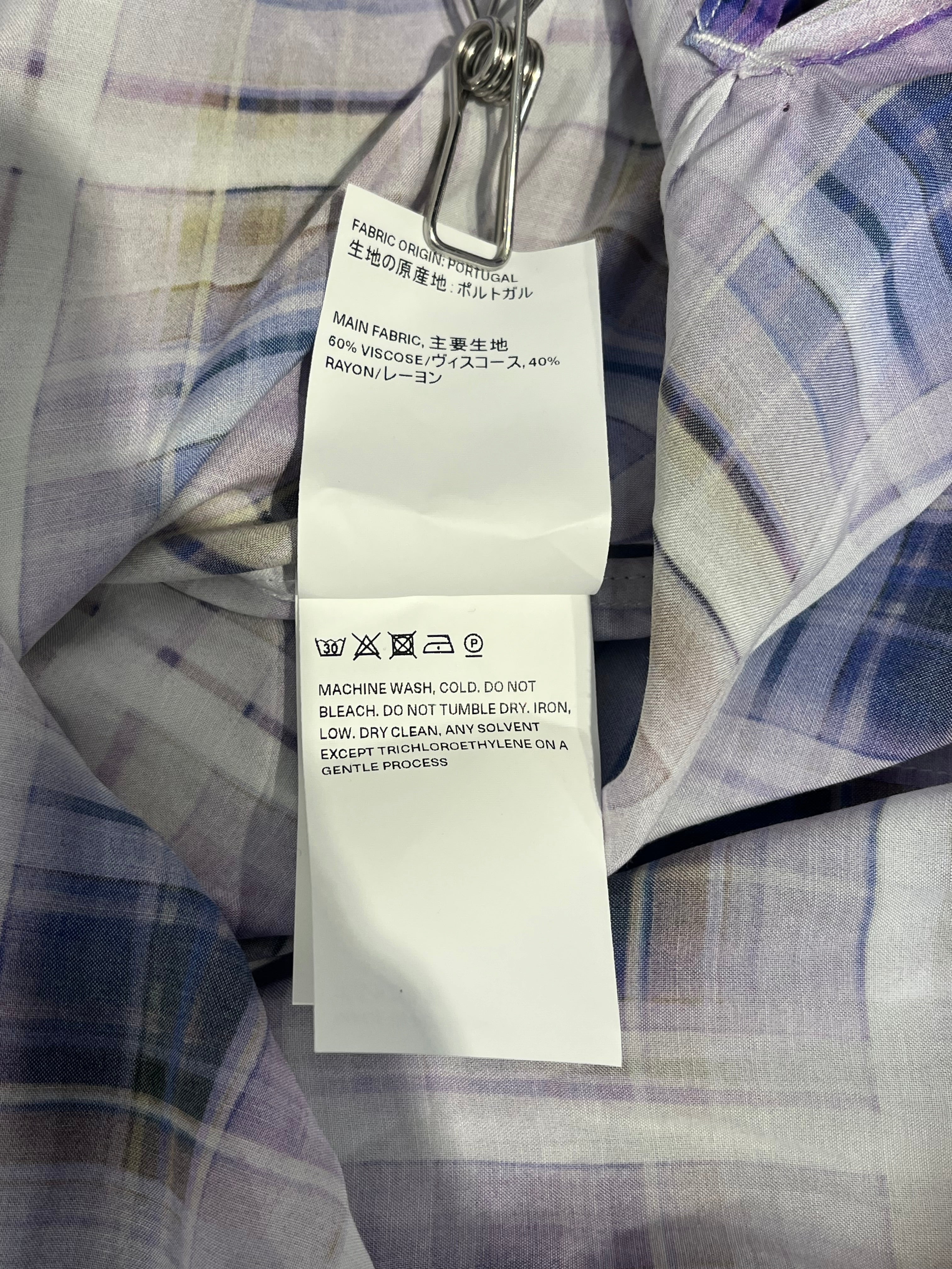 OUR LEGACY/LS Shirt/32/Cotton/PPL/Plaid/ppl blu wht ylw view 5