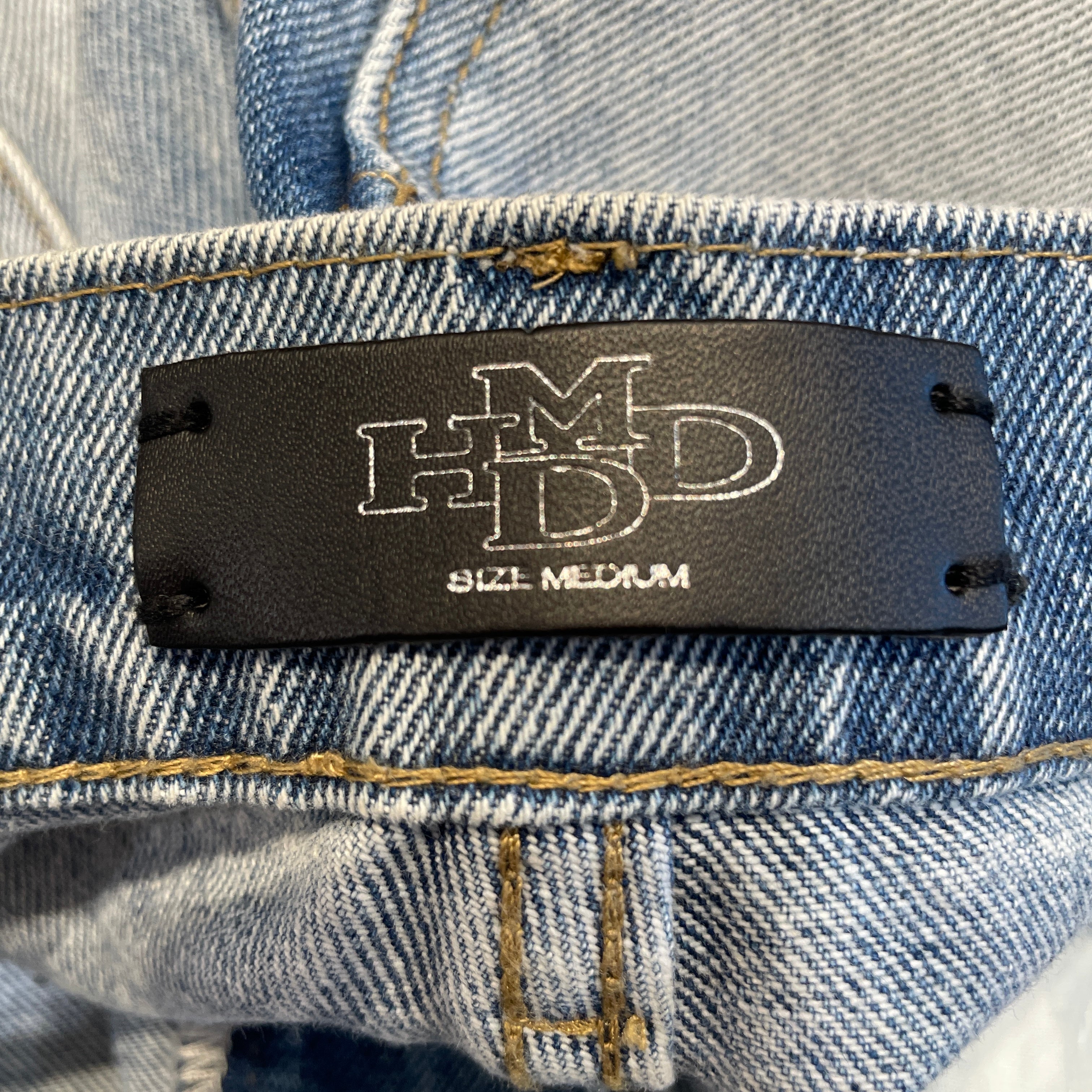 HMDD/Pants/M/Denim/BLU/Distressed/Glitter/Crystal H-Star Rhinestone Pant view 3