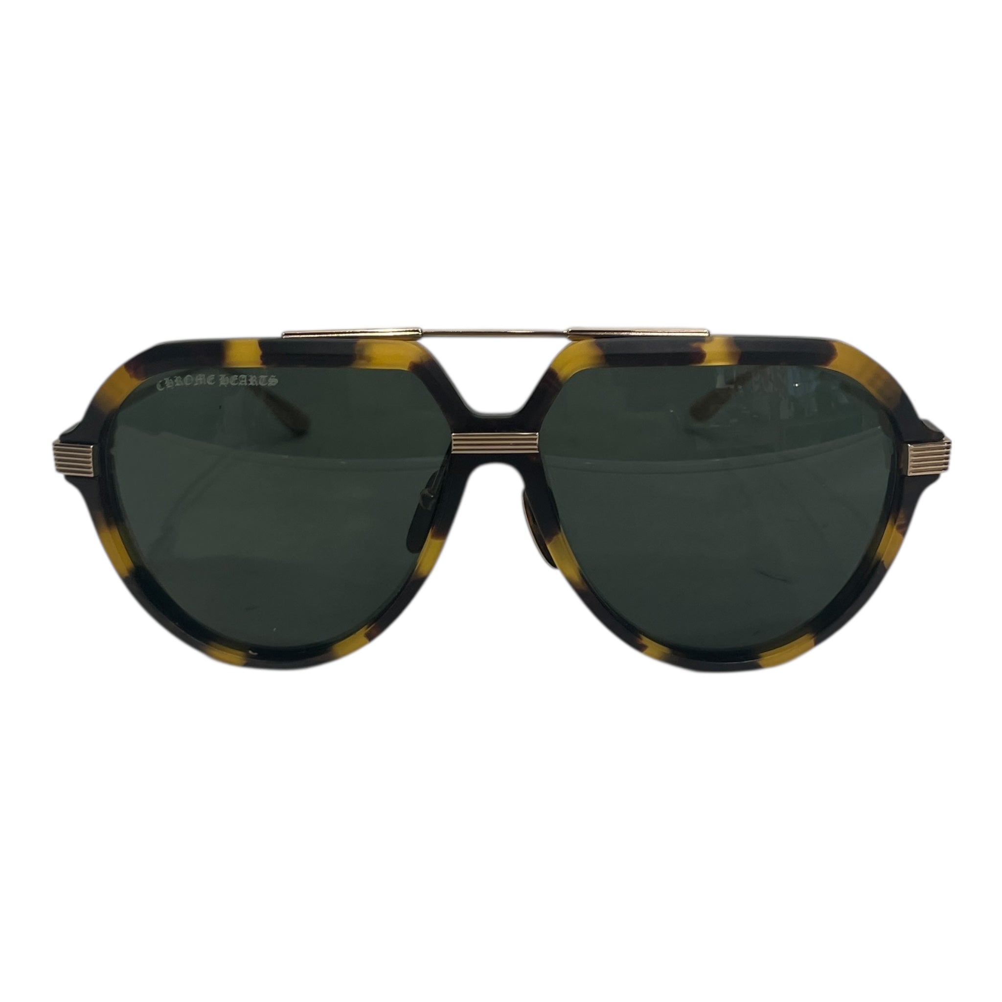 CHROME HEARTS/Sunglasses/Stripe/Tortoiseshell Pattern/GLD/HUGH JAYNUS view 1