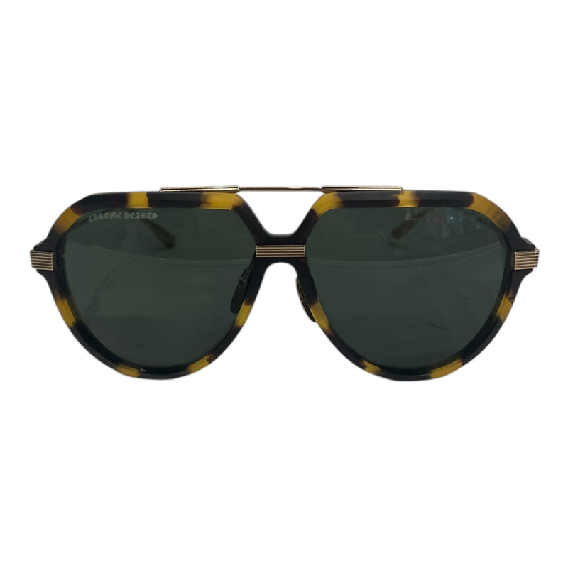 CHROME HEARTS/Sunglasses/Stripe/Tortoiseshell Pattern/GLD/HUGH JAYNUS