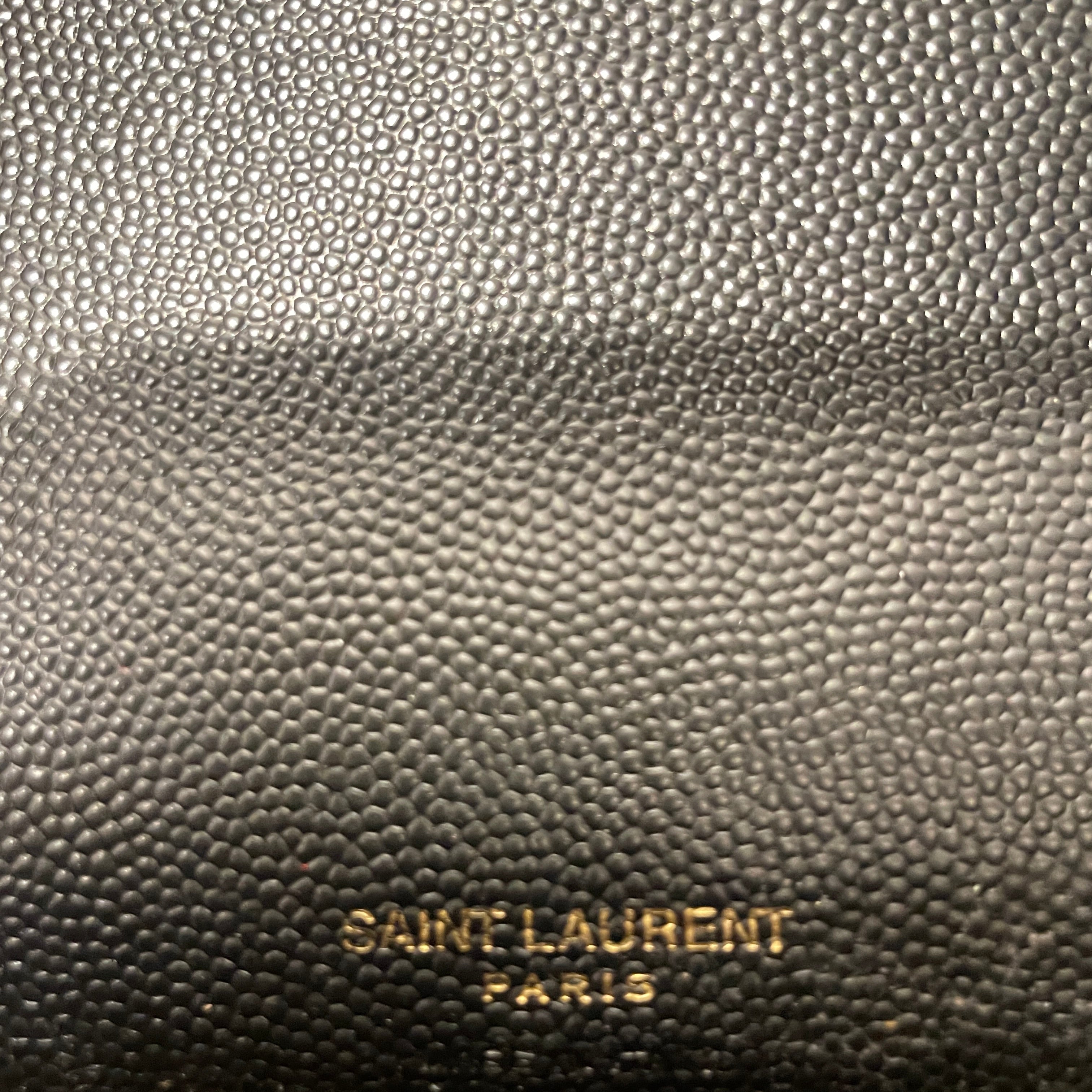 YVES SAINT LAURENT/Cross Body Bag/Leather/BLK/LEATHER ENVELOPE view 7