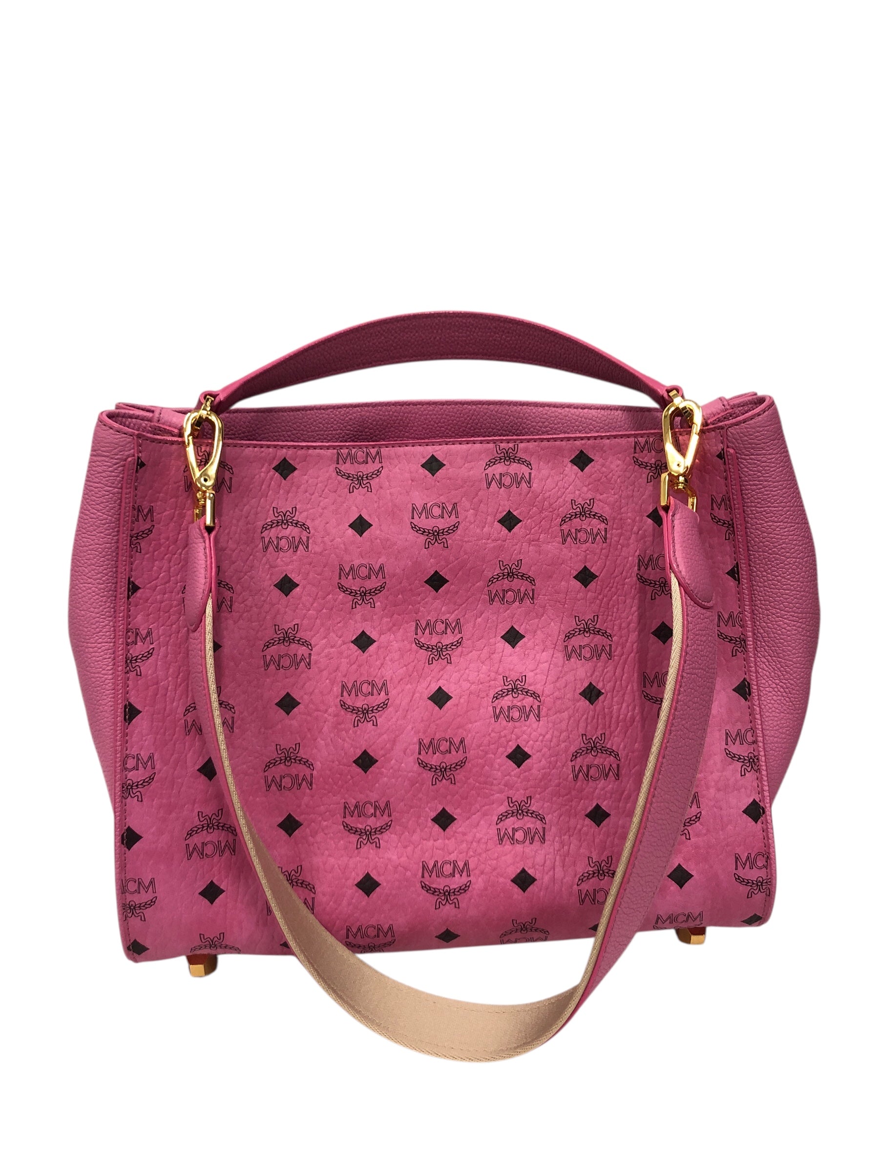 MCM/Tote Bag/Monogram/Leather/PNK/VISETOS CORINA SHOULDER BAG view 1