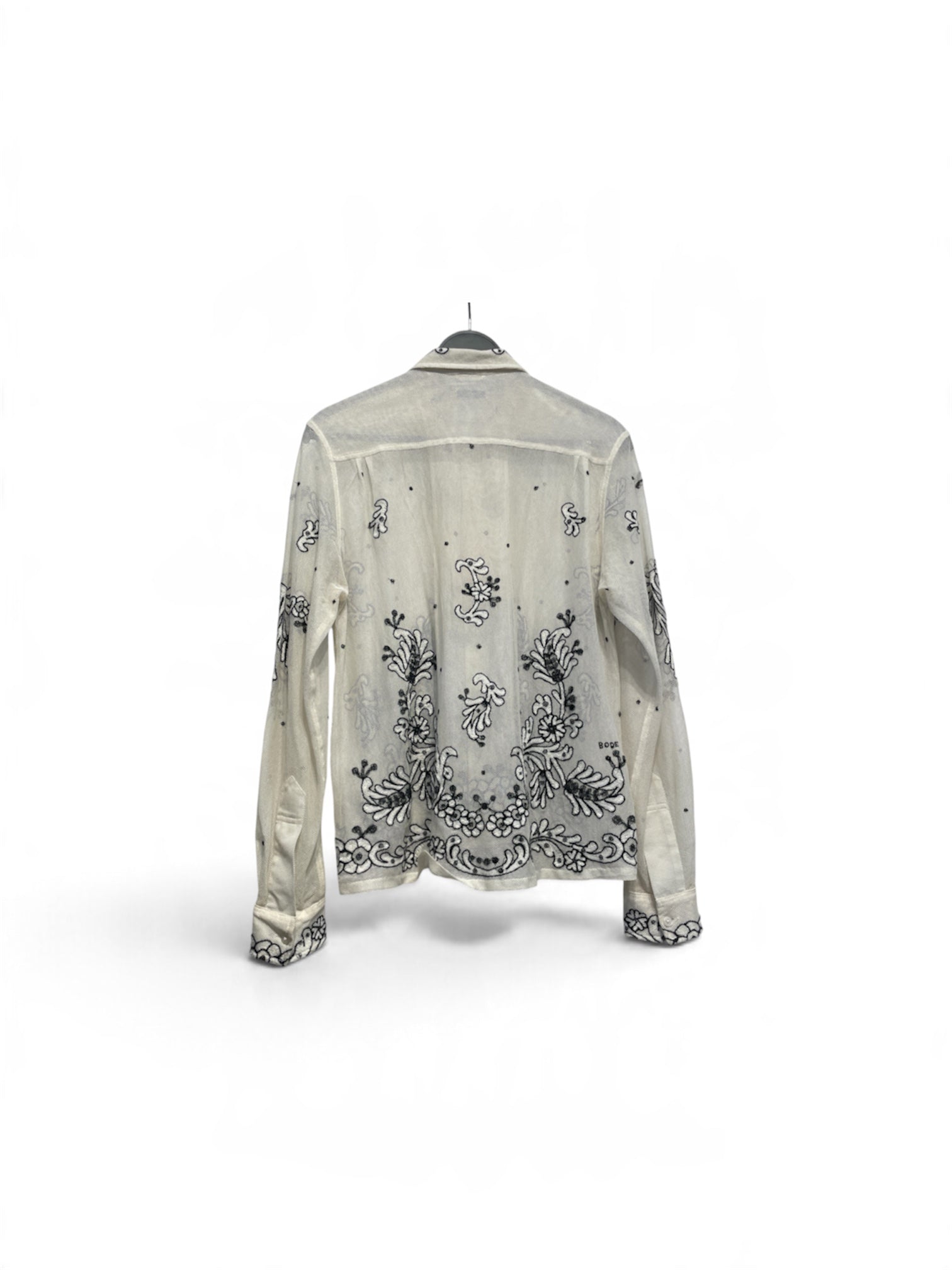BODE/Blouse/XS/Graphic/Cotton/WHT/emordier flower view 2