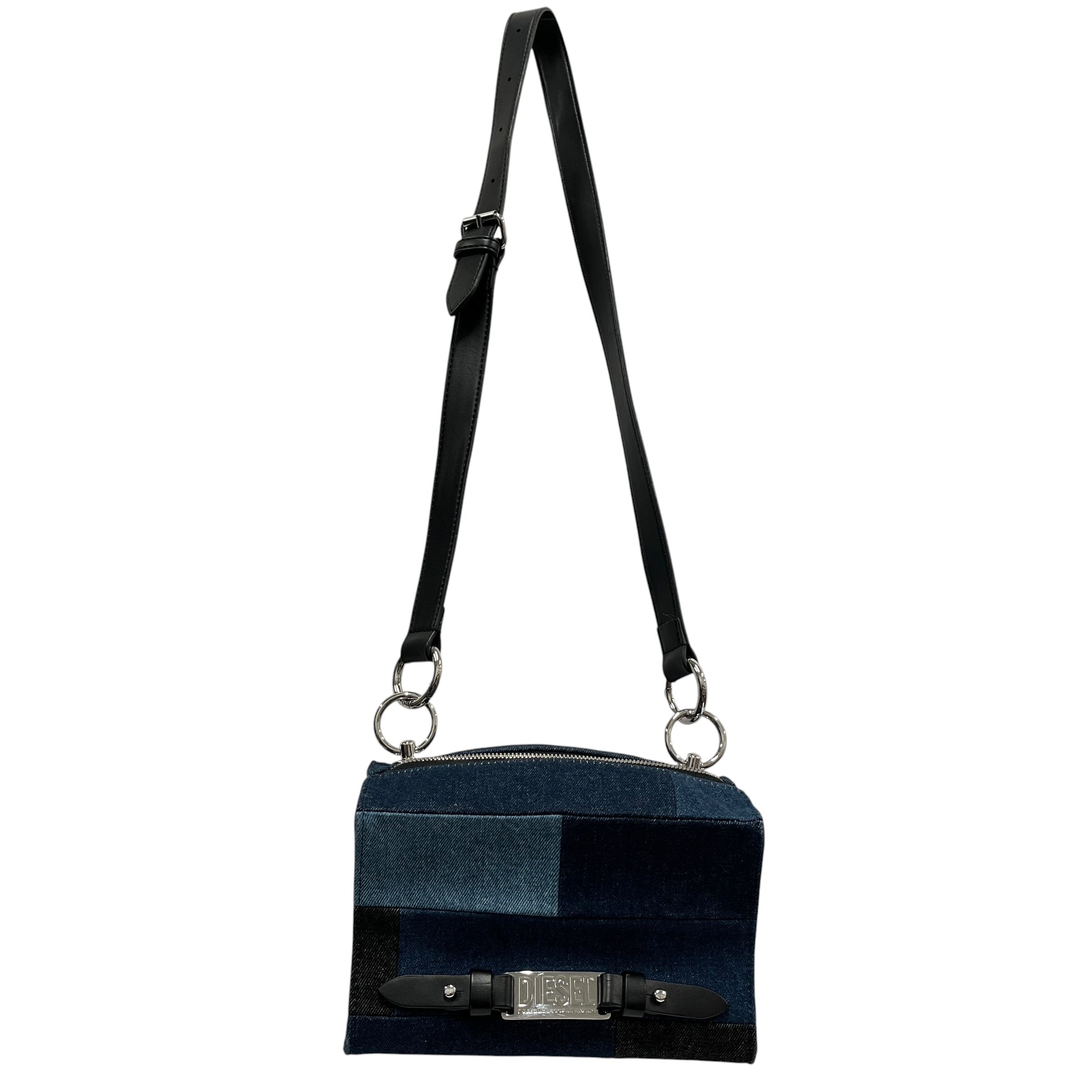 DIESEL/Cross Body Bag/Cotton/NVY/DENIM PATCHWORK view 1