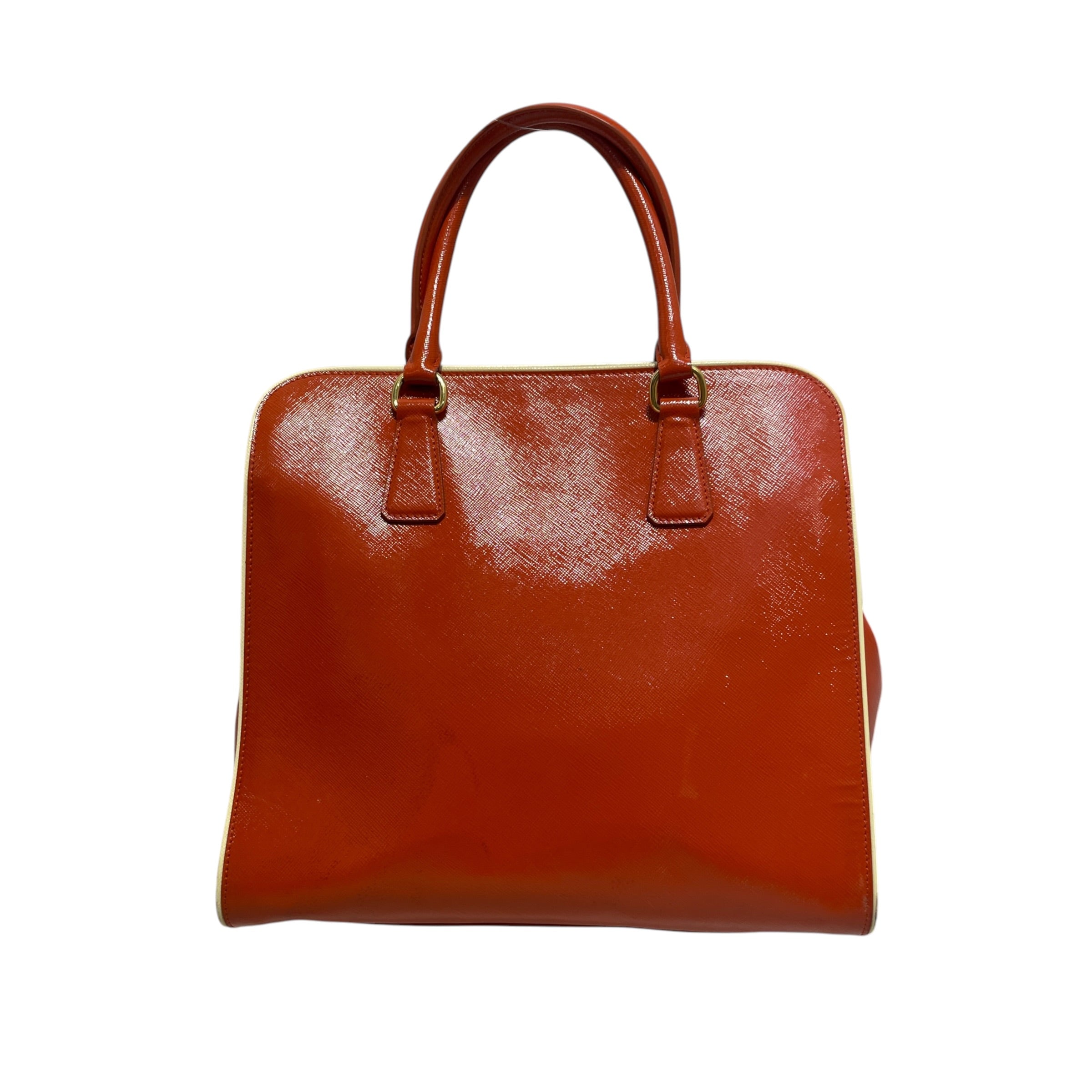 PRADA/Bag/Leather/ORN/Saddiano Top Handle Tote view 3