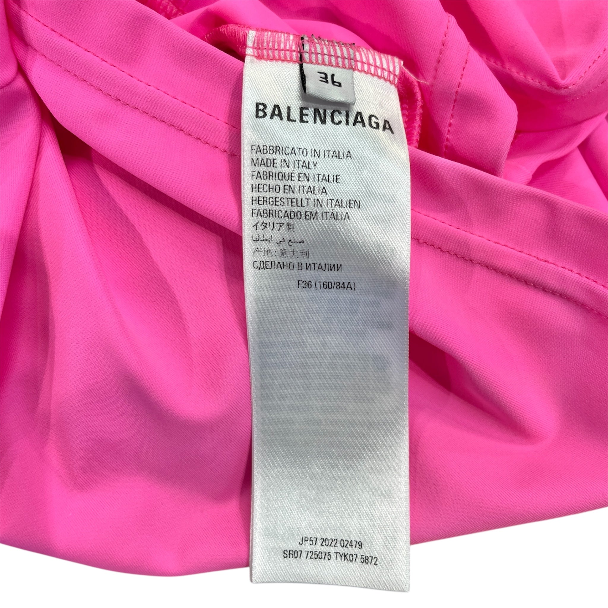 BALENCIAGA/adidas/LS Dress/36/Polyester/PNK/Mini Length/LOGO MOCKNESS MINIDRESS view 4