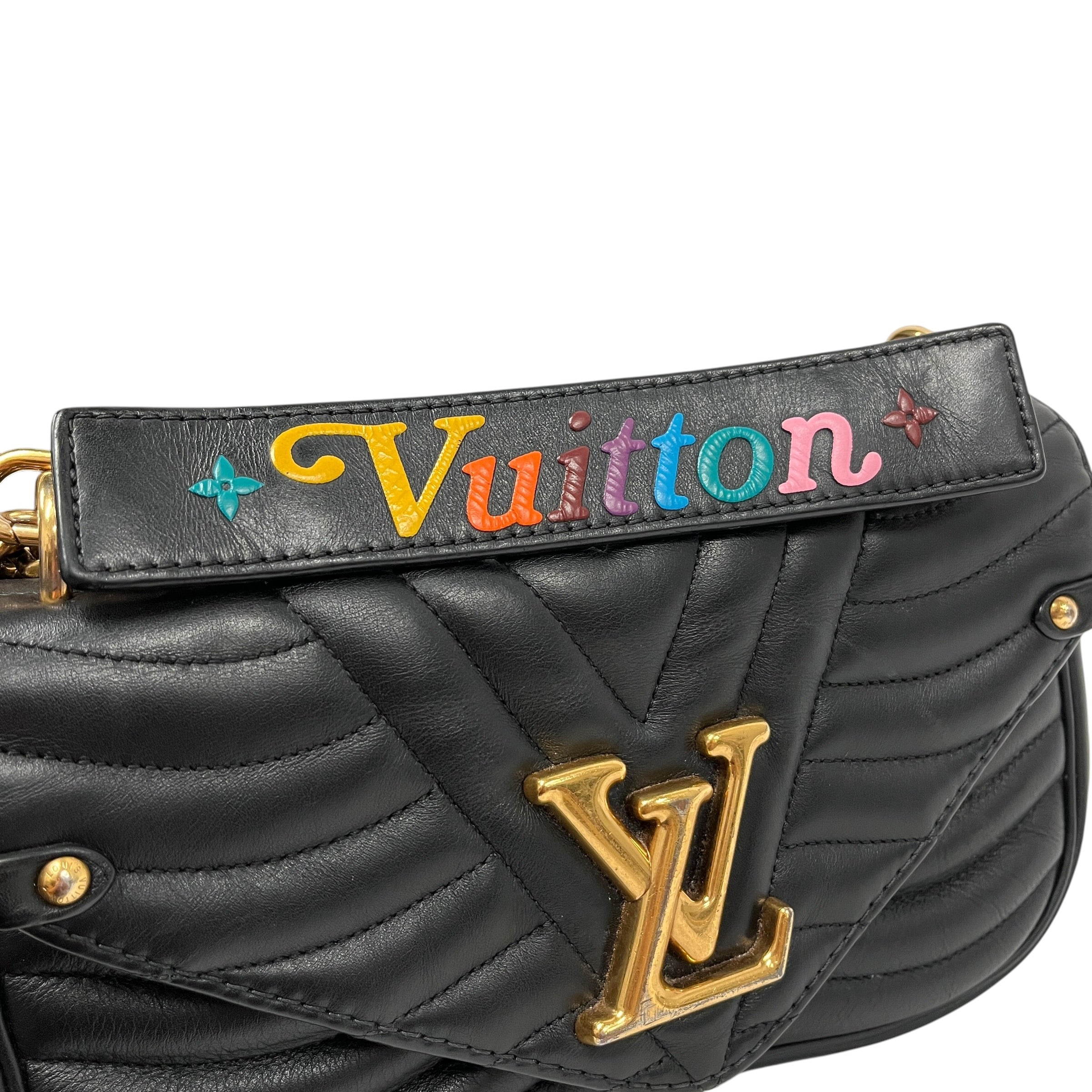 LOUIS VUITTON/Cross Body Bag/Leather/BLK/NEW WAVE CHAIN RAINBOW MONO view 5