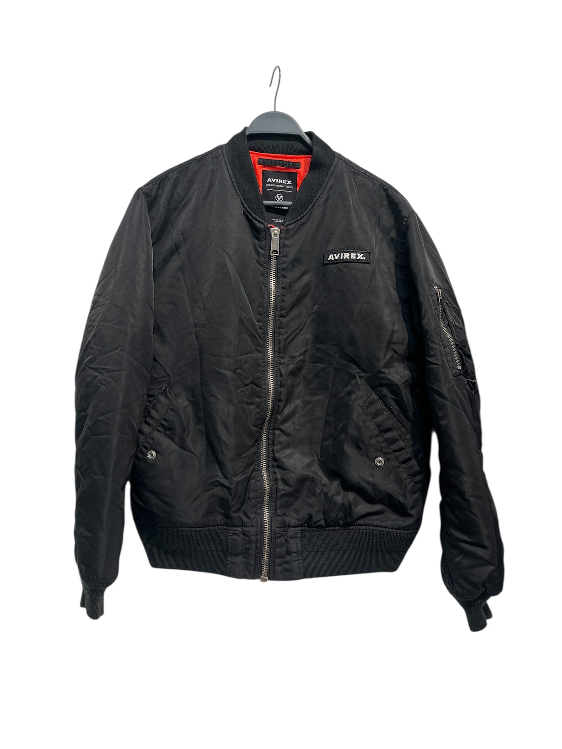 AVIREX/Jacket/L/Nylon/BLK/Graphic/BOMBER USA PATCH view 1