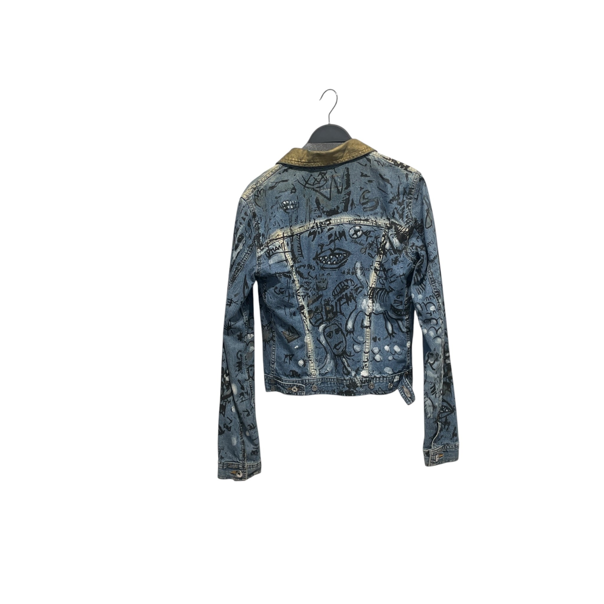 DOLCE&GABBANA/Jacket/XS/All Over Print/Denim/BLU/Single Breasted/ view 2