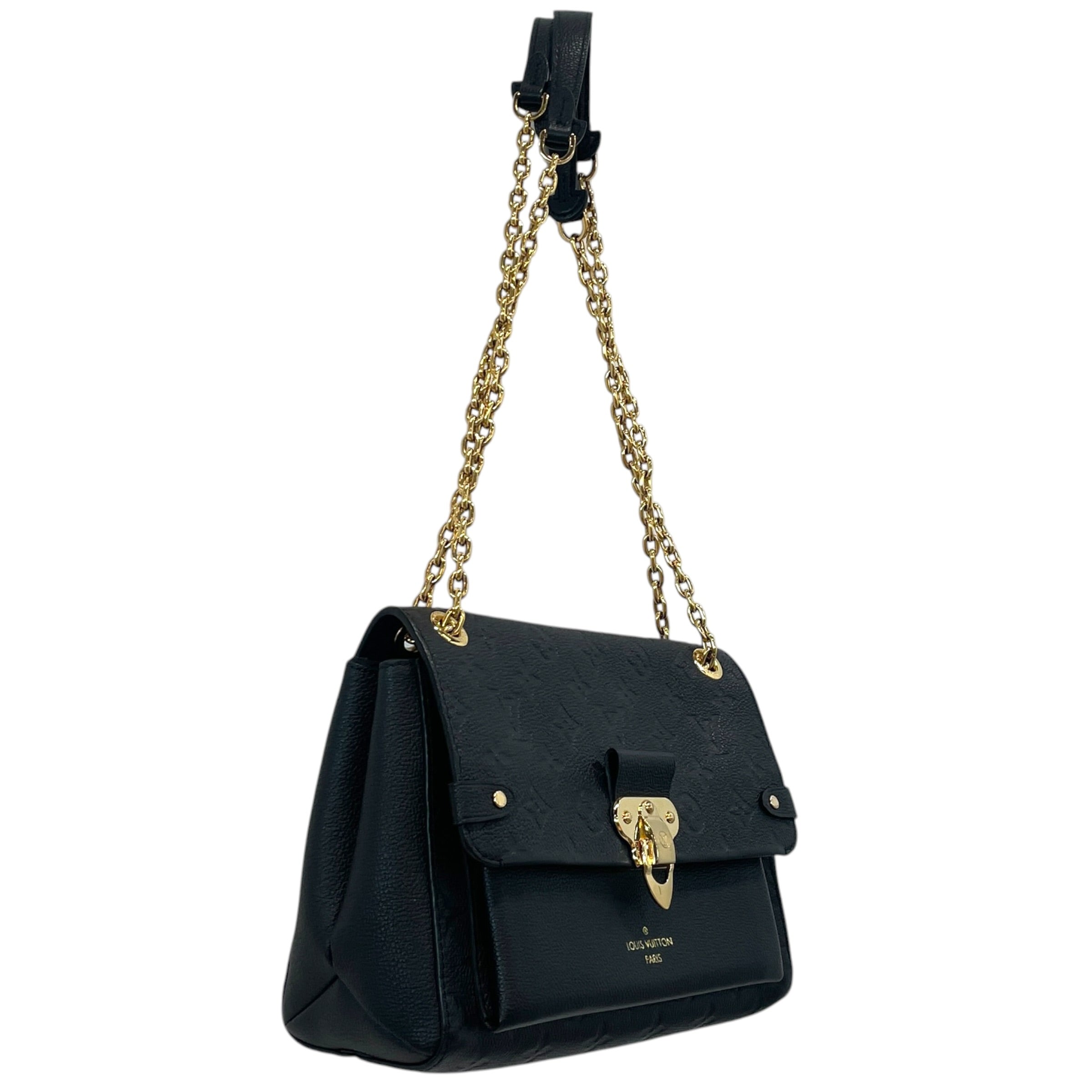 LOUIS VUITTON/Cross Body Bag/Monogram/Leather/BLK/Empriente Vavin view 6