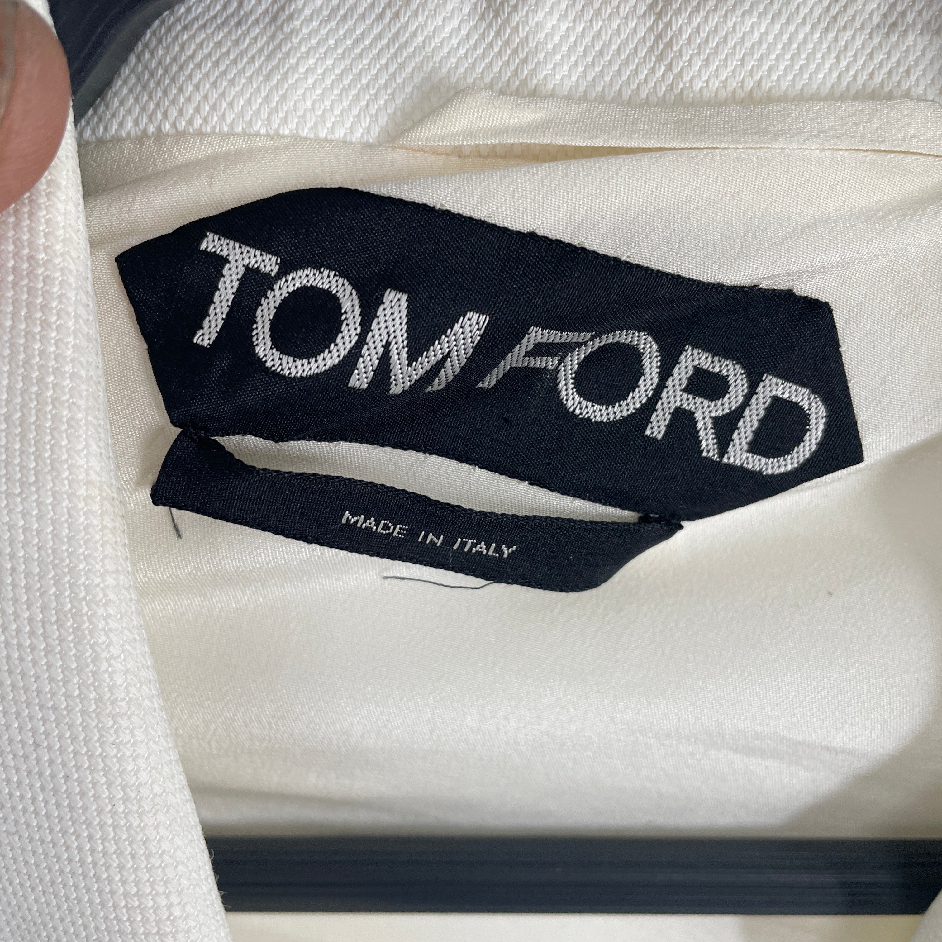 TOM FORD/Jacket/42/WHT/ACETATE SINGLE BUTTON view 3