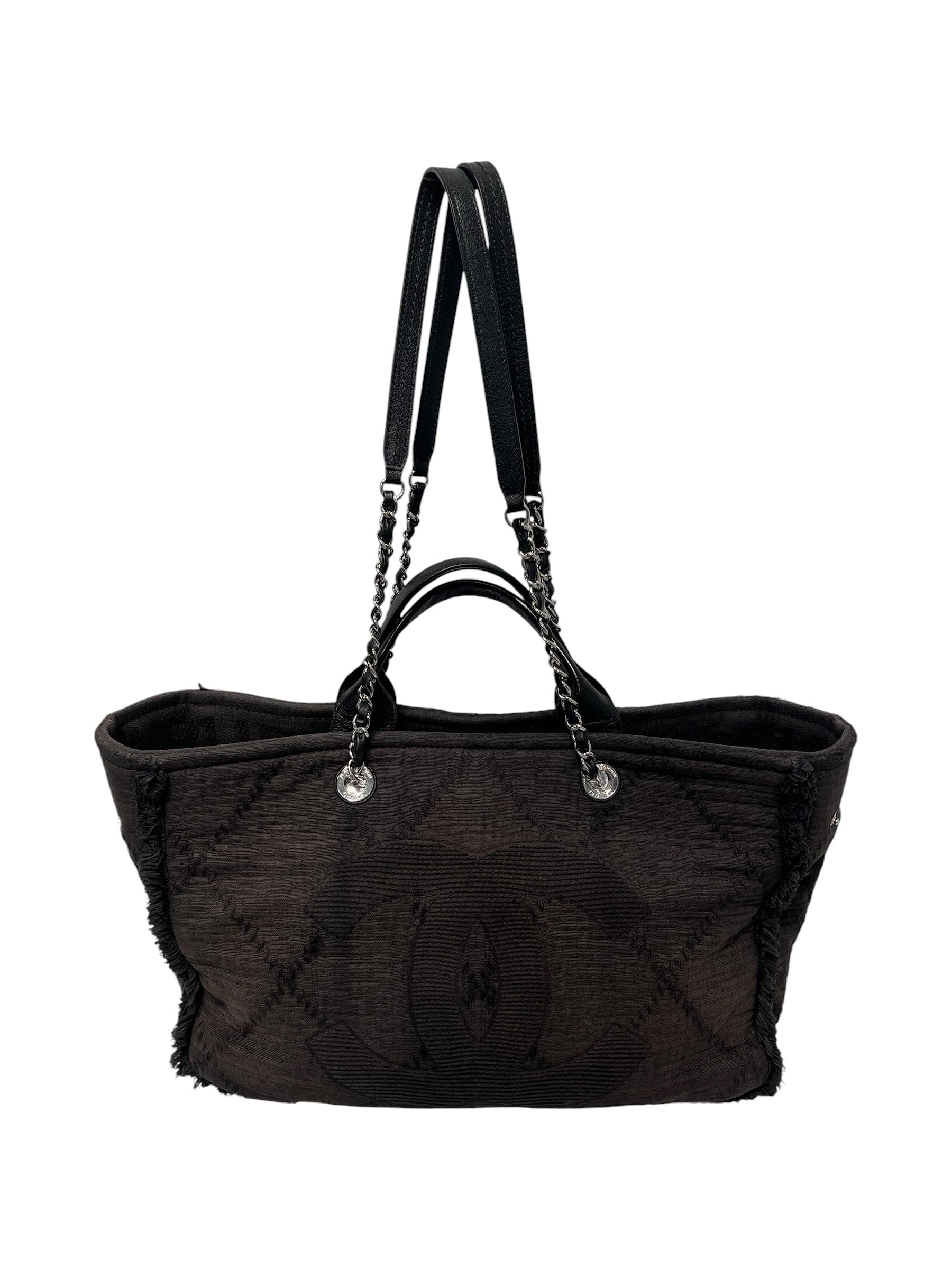 CHANEL/Tote Bag/Monogram/Cotton/GRY/Deauville Cloth Bag view 1
