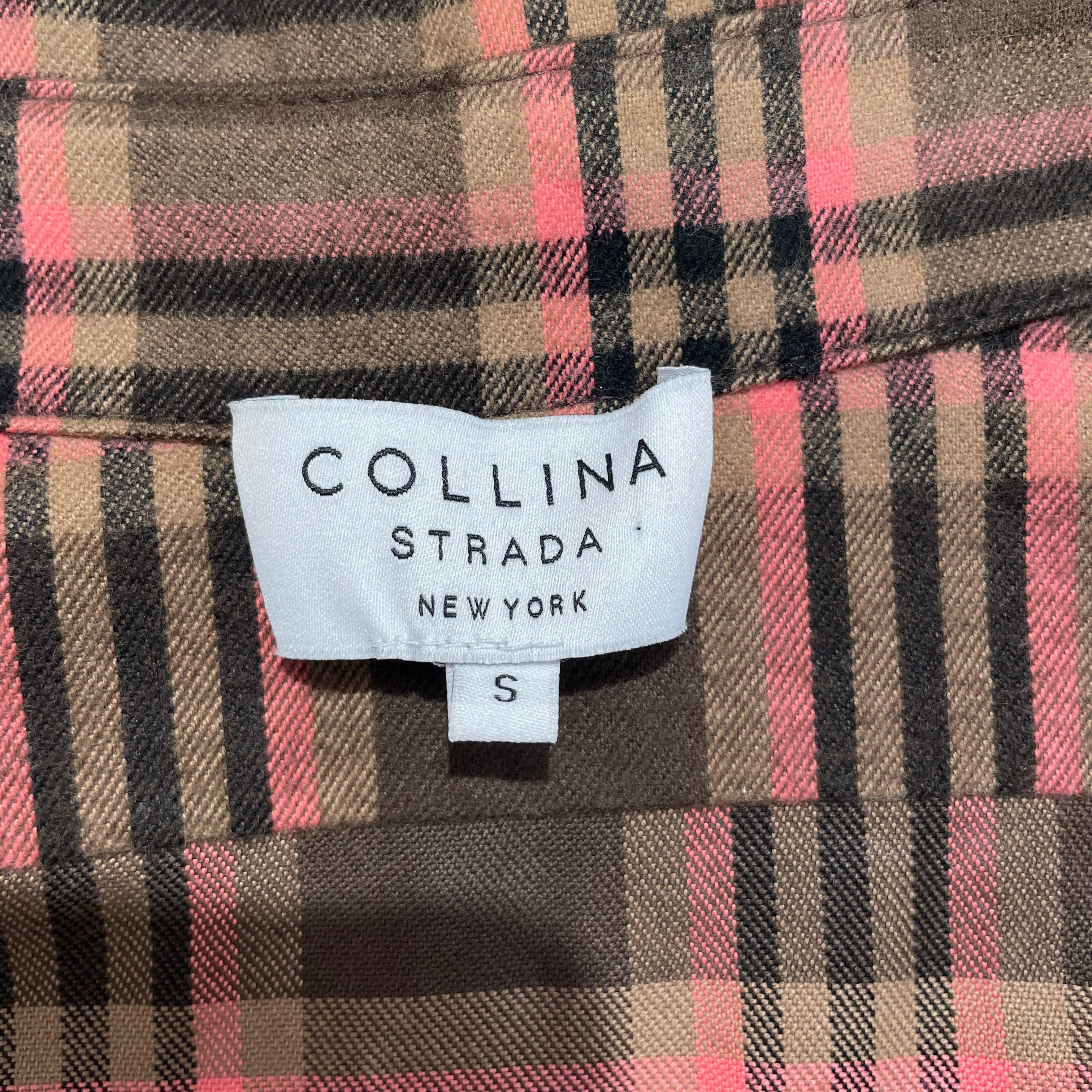 Collina Strada/Flannel Shirt/S/Stripe/Cotton/MLT/BROWN PINK PLAID view 3
