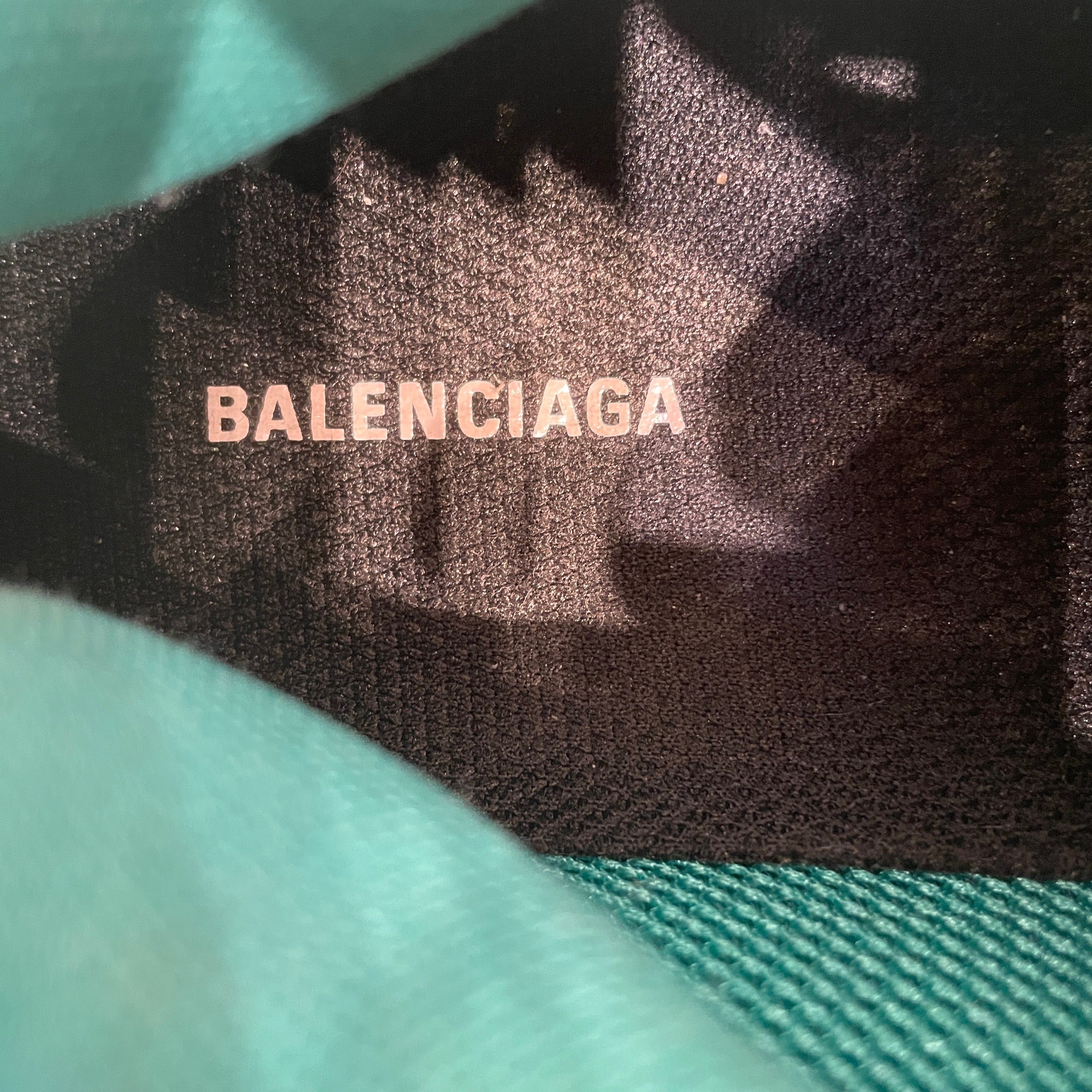 BALENCIAGA/Low-Sneakers/EU 39/Polyester/WHT/Mint green and white view 3