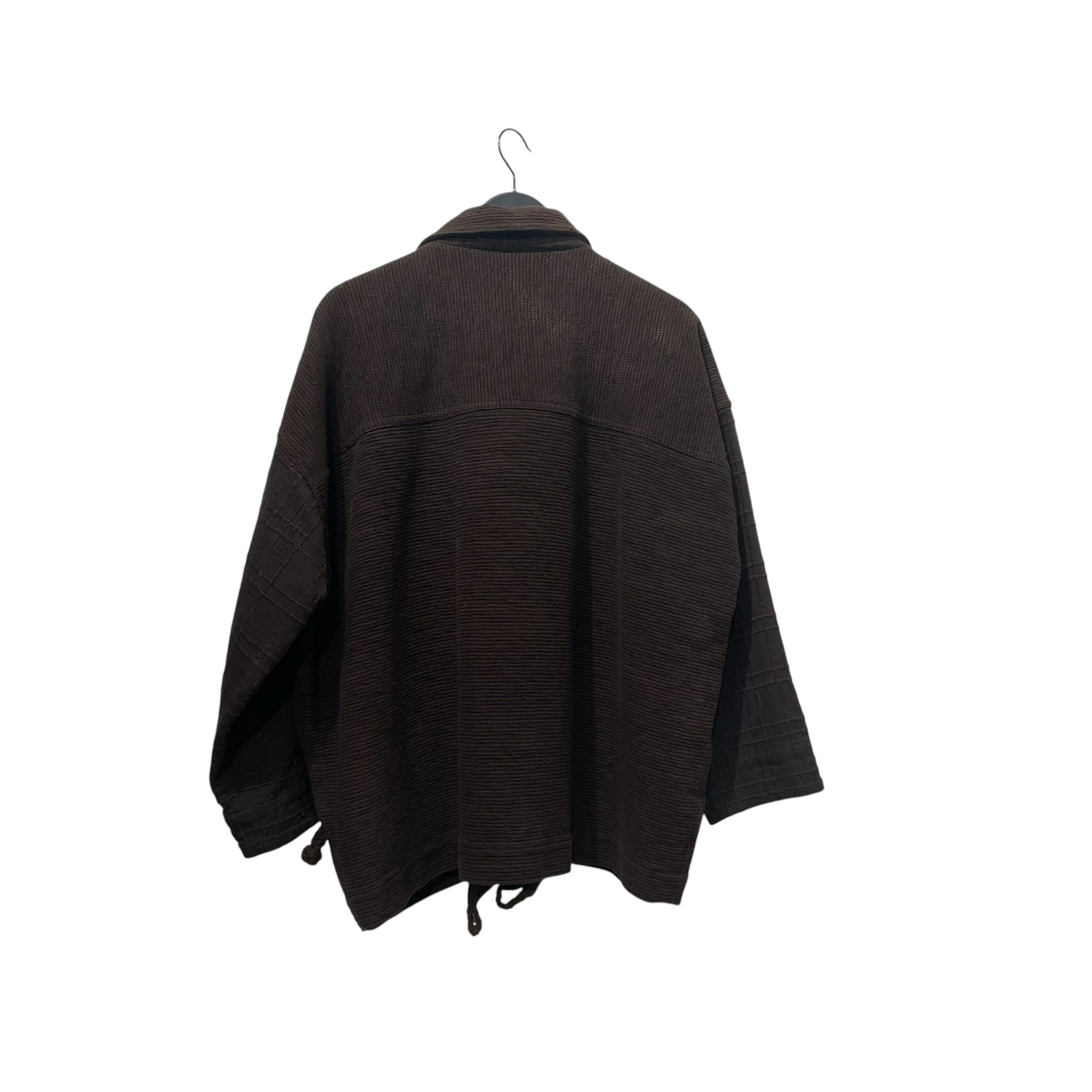 ISSEY MIYAKE/Jacket/M/Cotton/BRW/80s RAG-WEAVE CHINA JACKET view 2