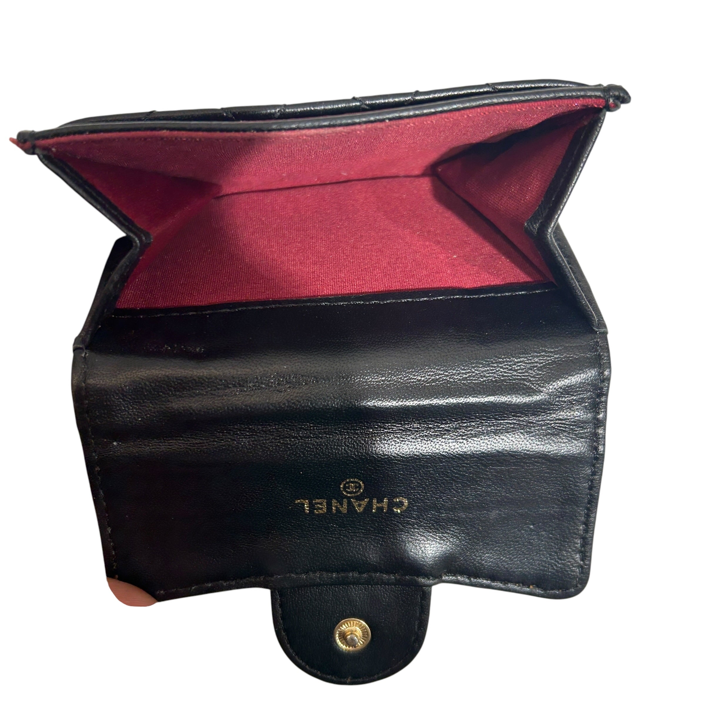 CHANEL/Coin Wallet/Leather/BLK/L's/flap coin holder view 4