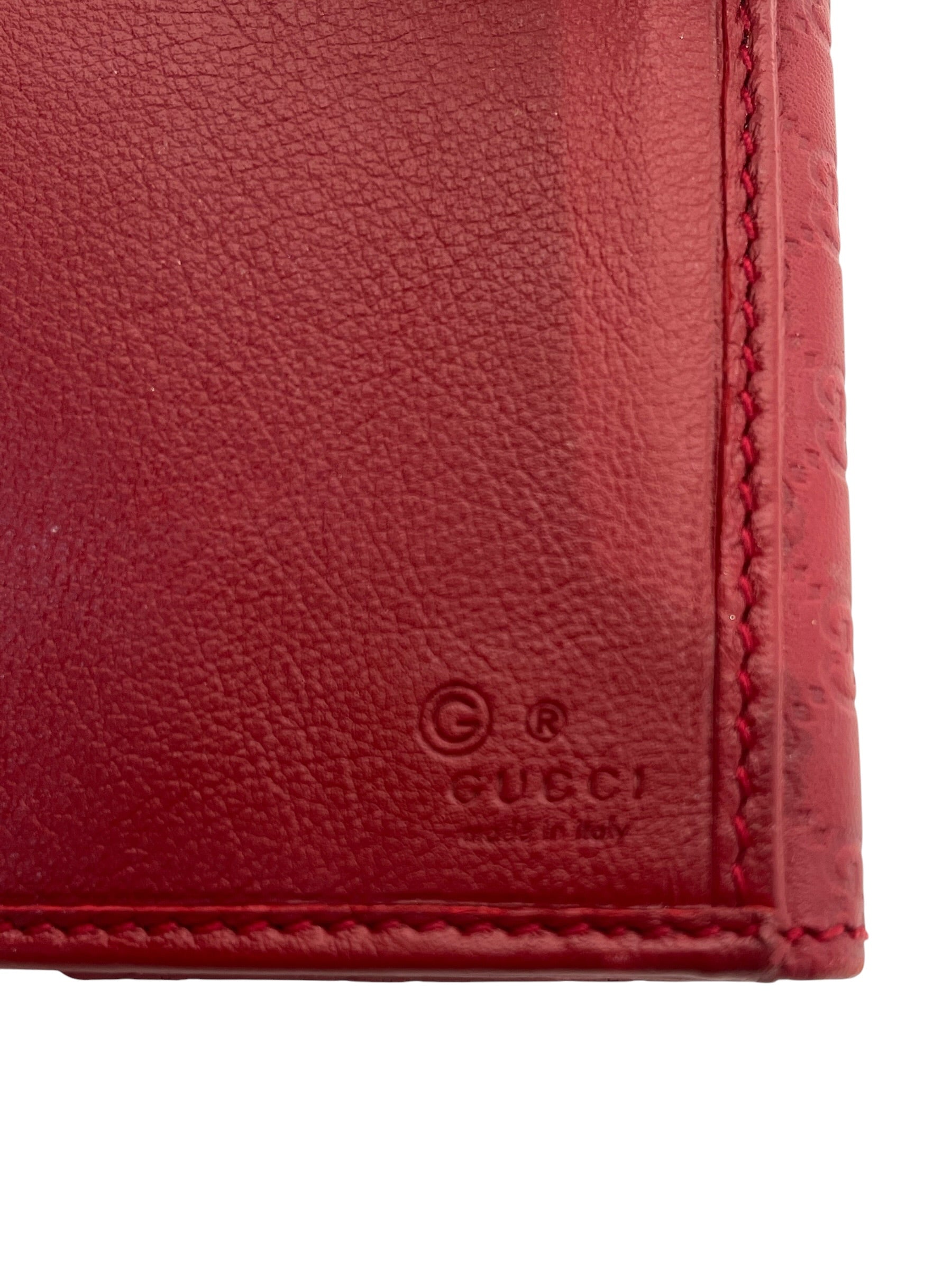 GUCCI/Wallet/All Over Print/Leather/RED/L's/Microguccissima view 5