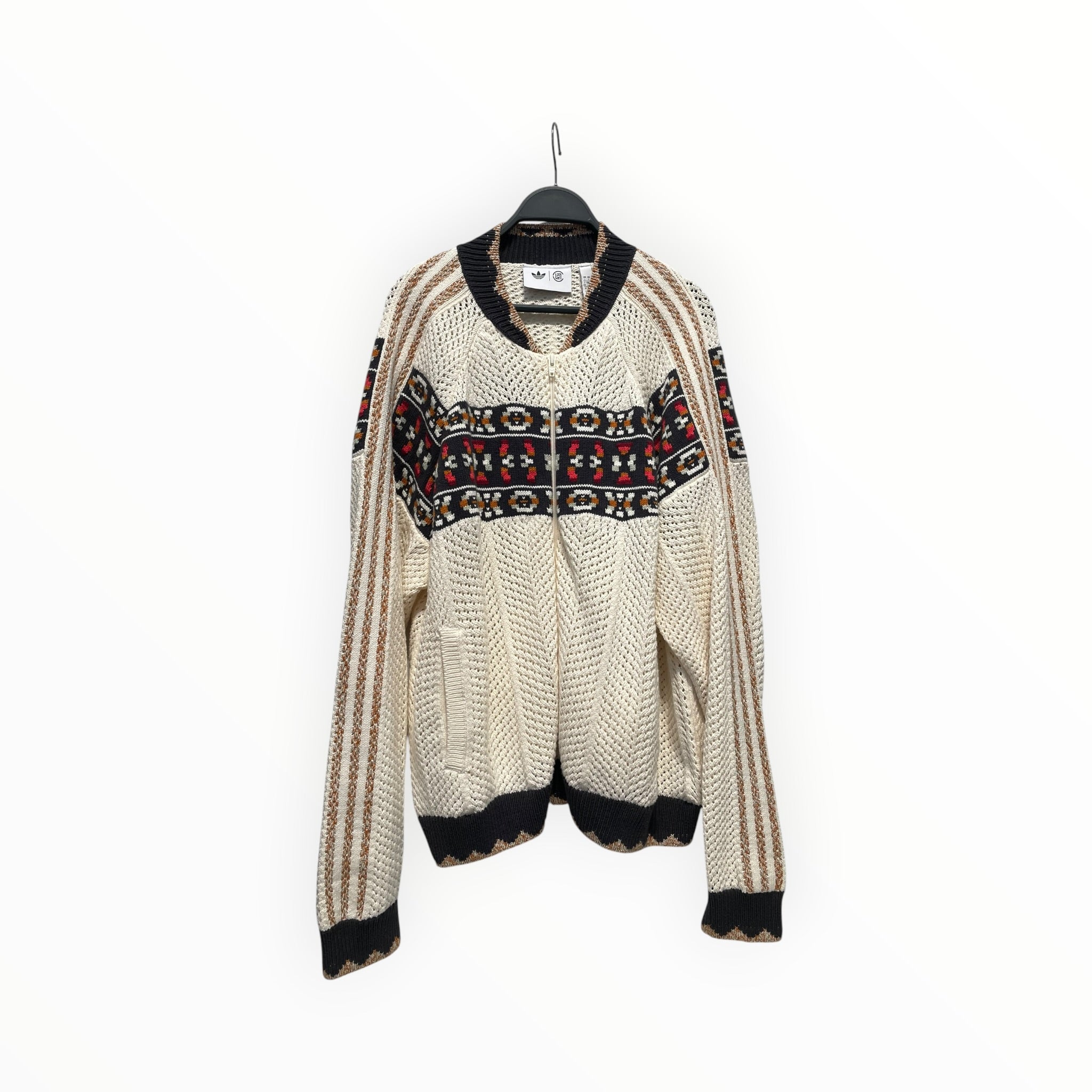 adidas/CLOT(CLOTAPPAREL)/Souvenir Jkt/L/Cotton/CRM/LOOSE KNIT ZIP UP JACKET view 1