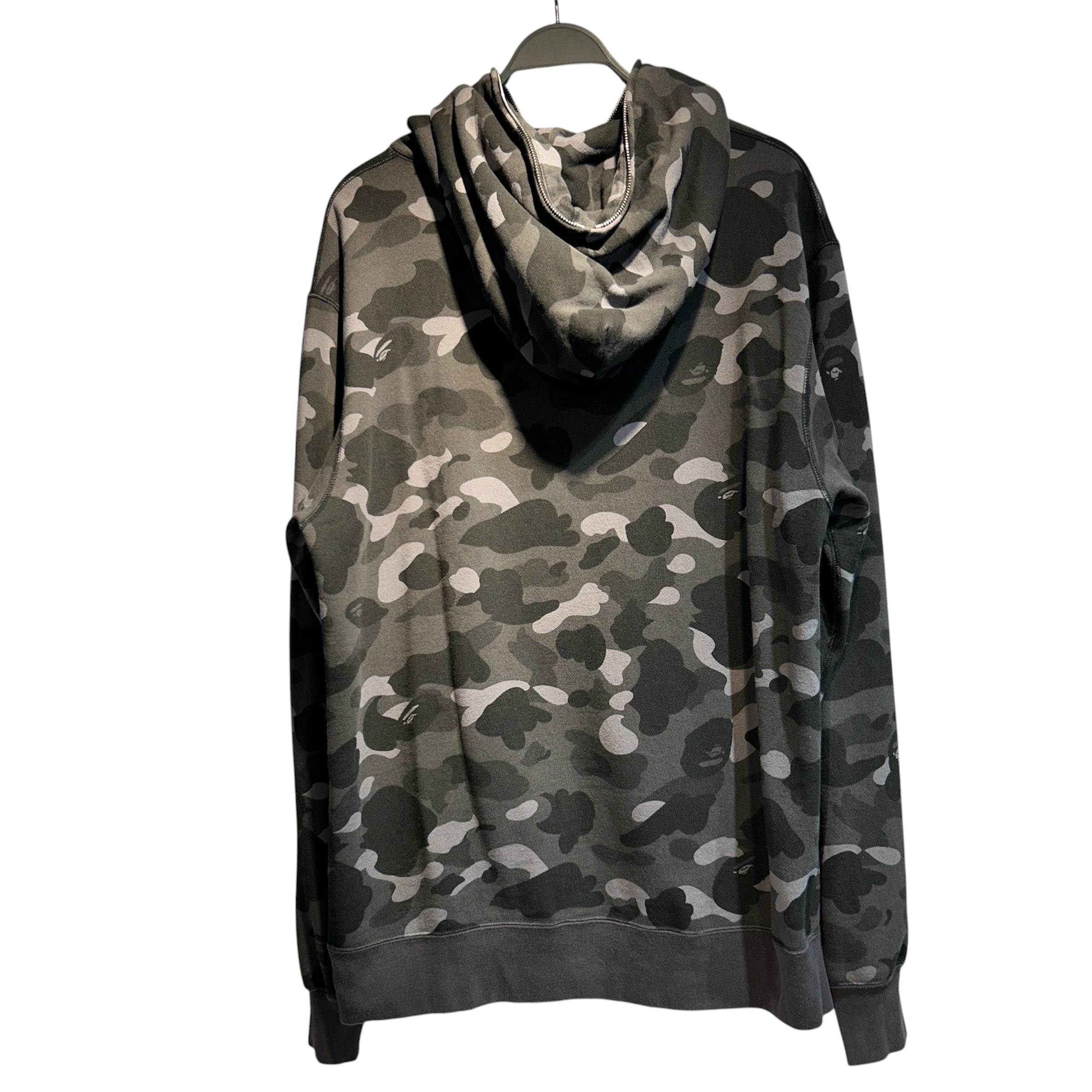A BATHING APE/Zip Up Hoodie/XXXL/Camouflage/Cotton/BLK/camo crystal bape view 2