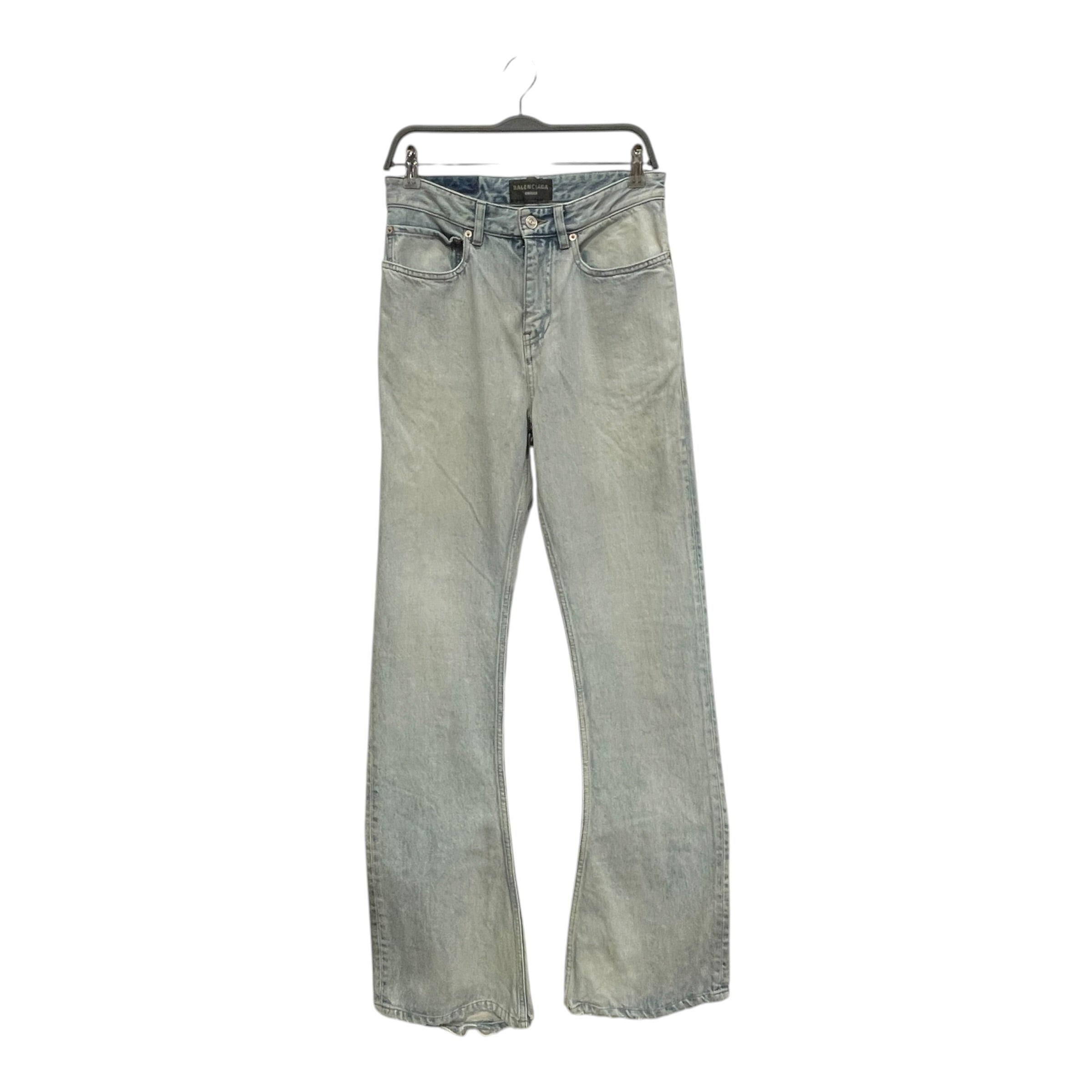 BALENCIAGA/Pants/S/Denim/BLU/LIGHT WASH DISTRESSED BOTTOMS view 1